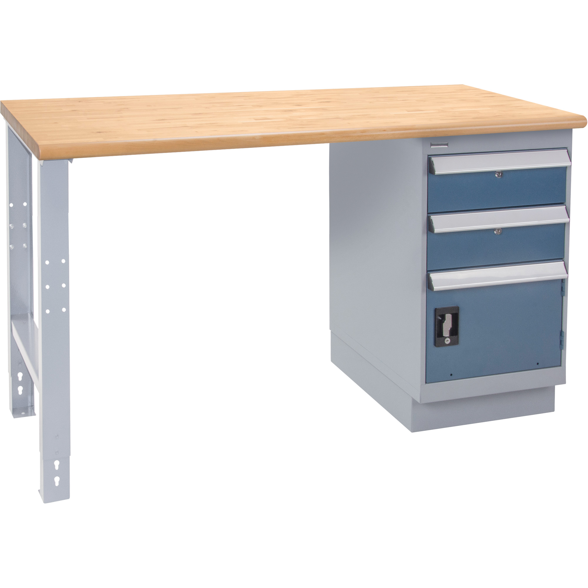 Établi industriel, Porte a/combinaison de tiroirs, Cap 1000 lb, 72" la x 36" p, 34" h