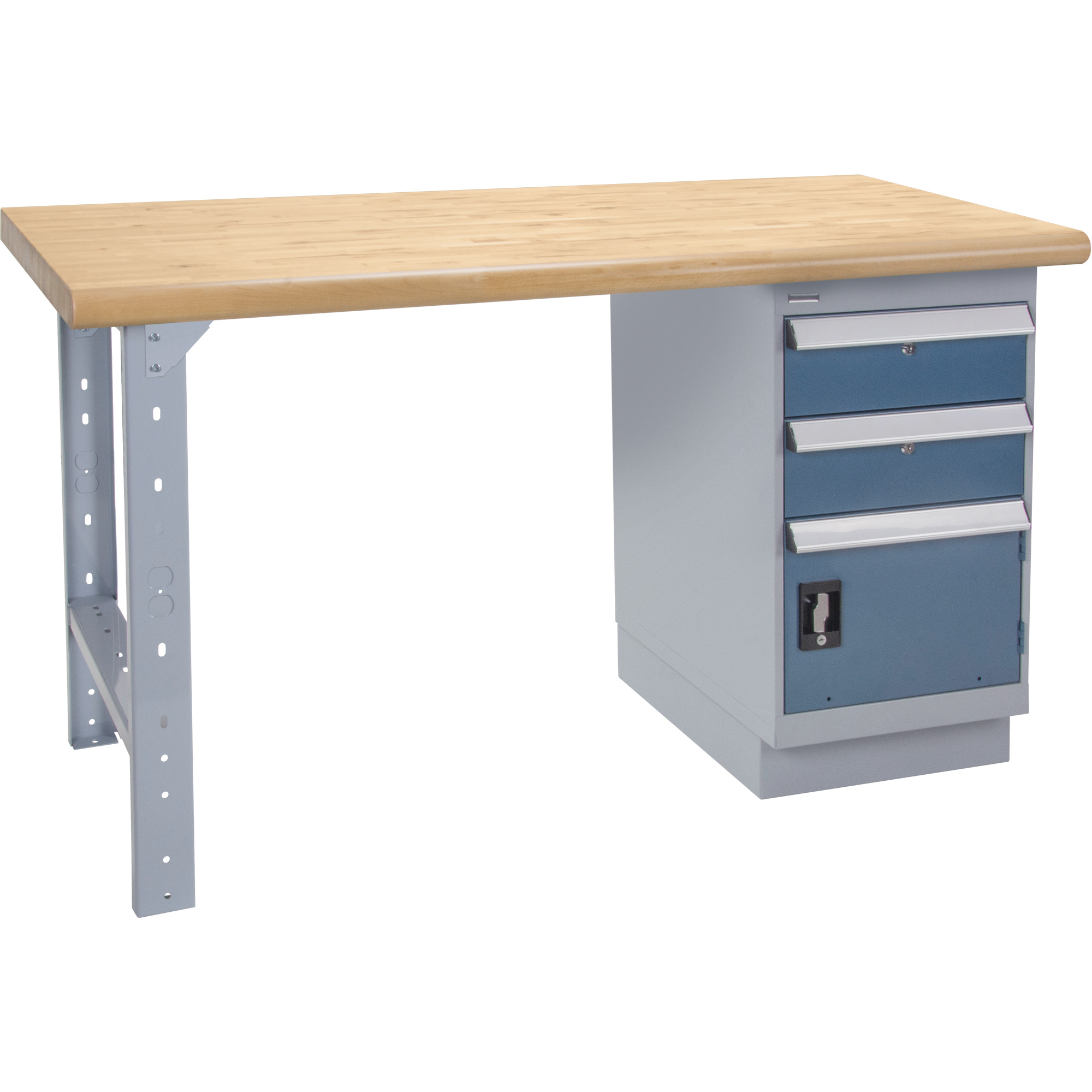 Établi robuste, Porte a/combinaison de tiroirs, Cap 1500 lb, 60" la x 24" p, 34" h