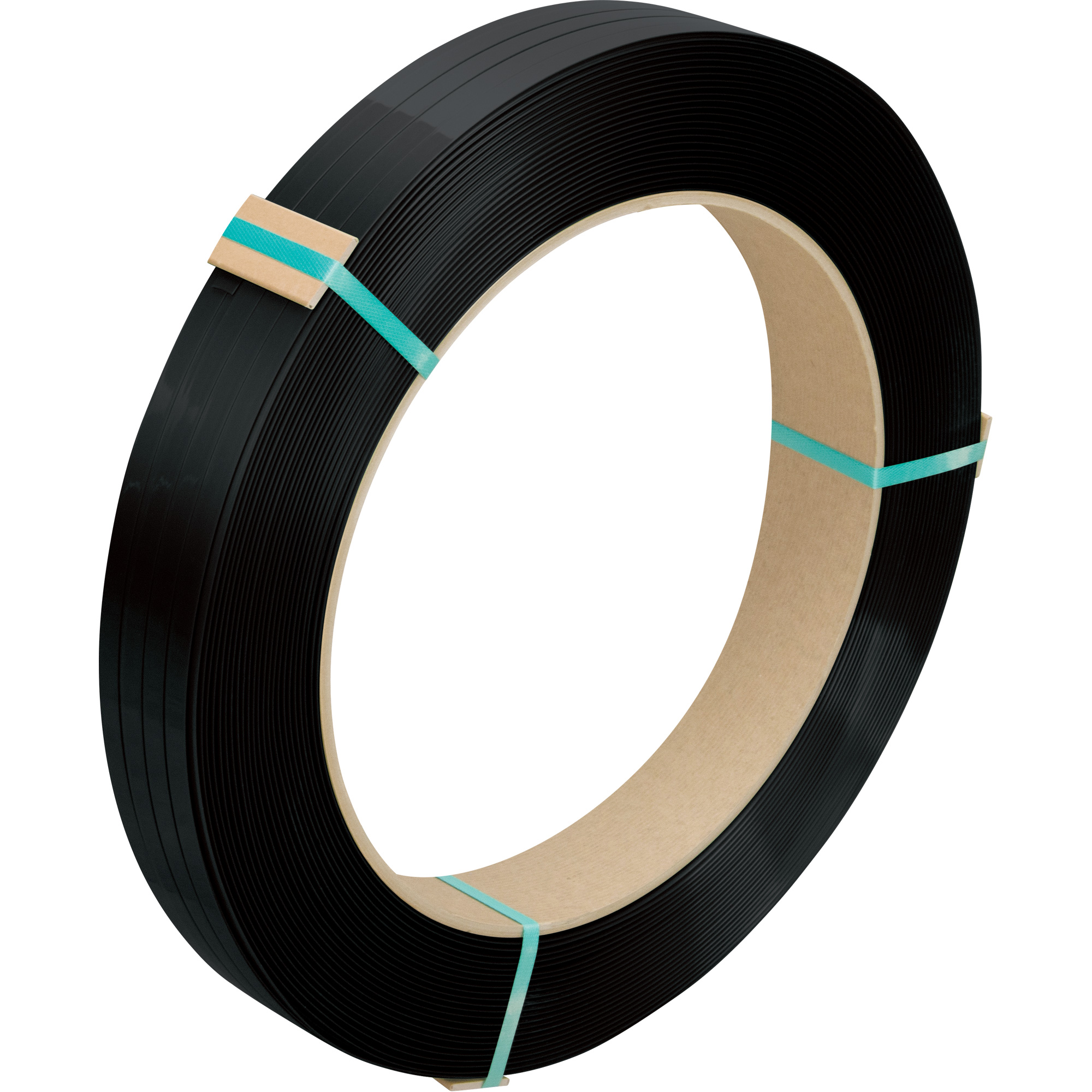 Feuillard, Polyester, 1/2" la x 2756' lo, Noir, Calibre Manuel