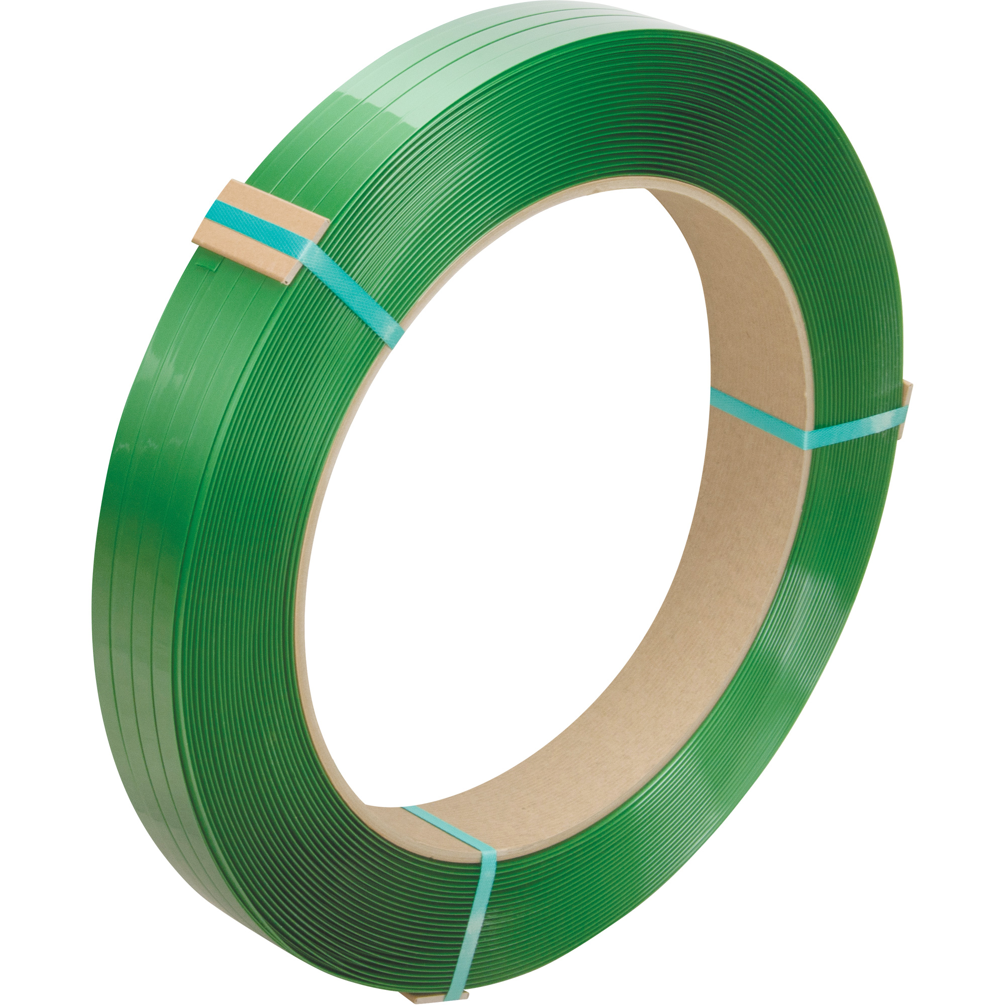 Feuillard, Polyester, 1/2" la x 3380' lo, Vert, Calibre Manuel