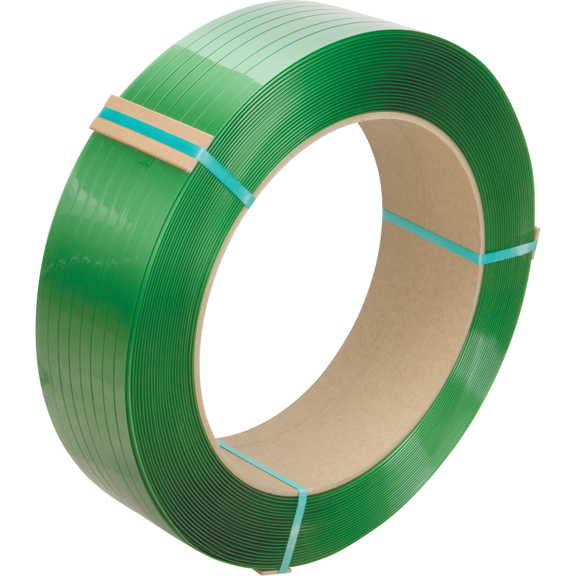 Feuillard, Polyester, 1/2" la x 6315' lo, Vert, Calibre Manuel