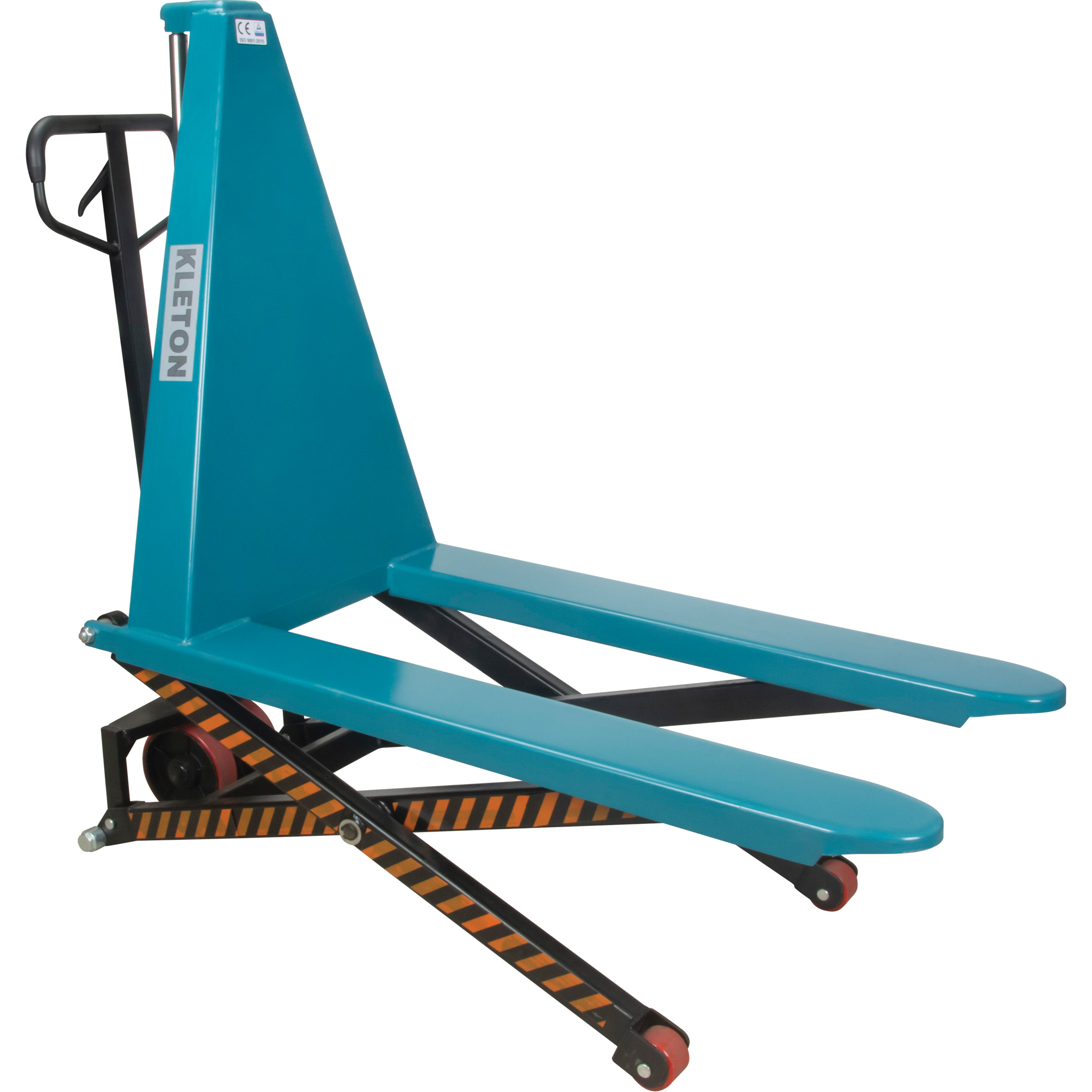 Lève-palette manuel à ciseaux, 45-1/4" lo x 27" la, Acier, Capacité de 3300 lb