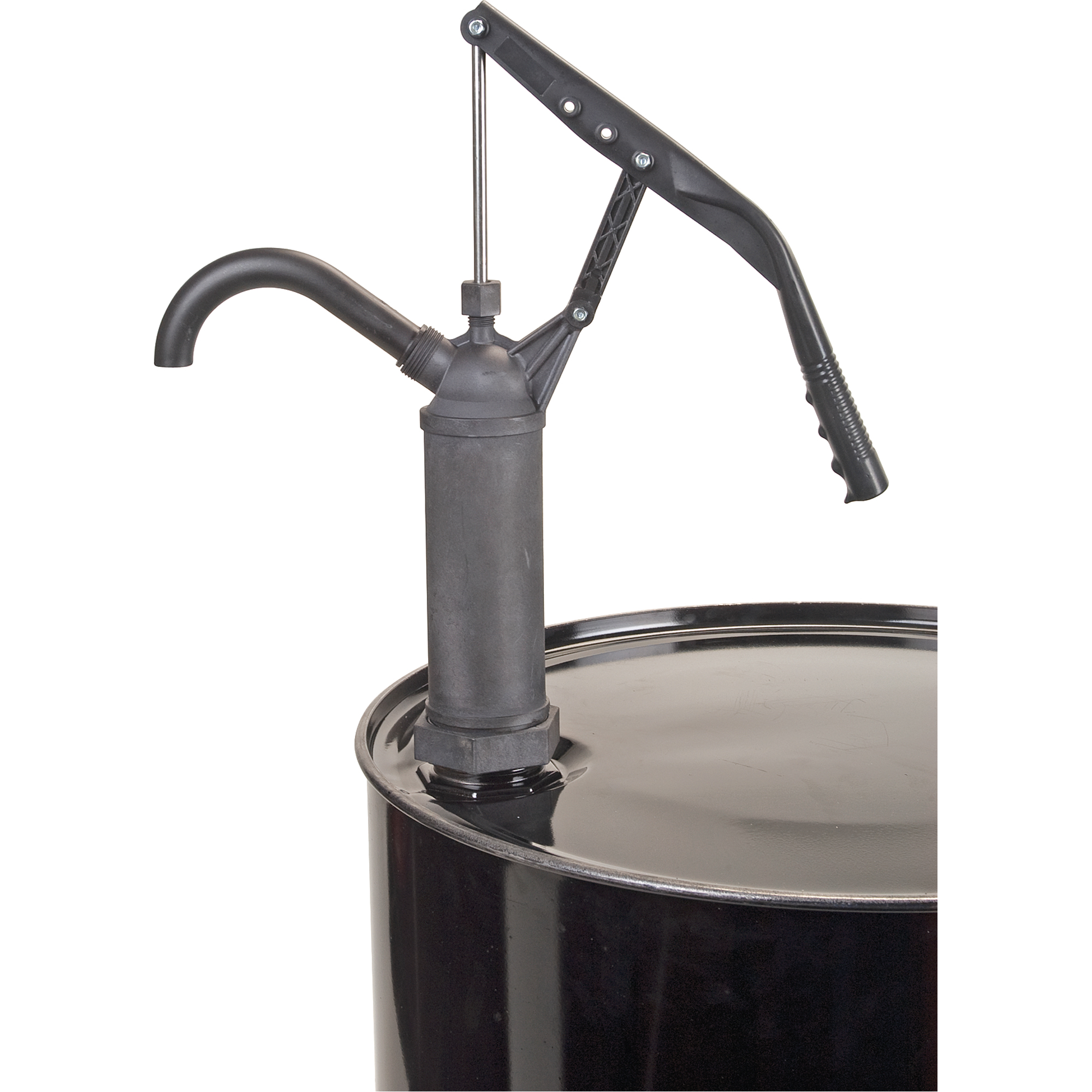 Pompe à baril de type levier, Polypropylène, 14 oz/course, Pour barils de 5-55 gal.
