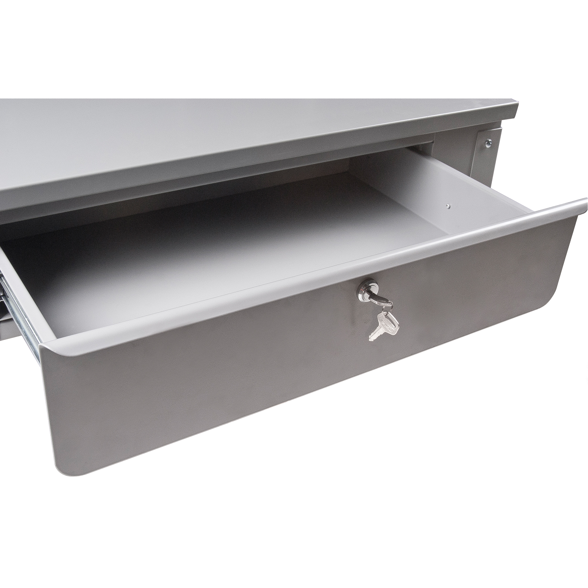 Pupitre d'atelier mural, 34-1/2" la x 28" p x 31" h, Gris – Image 2