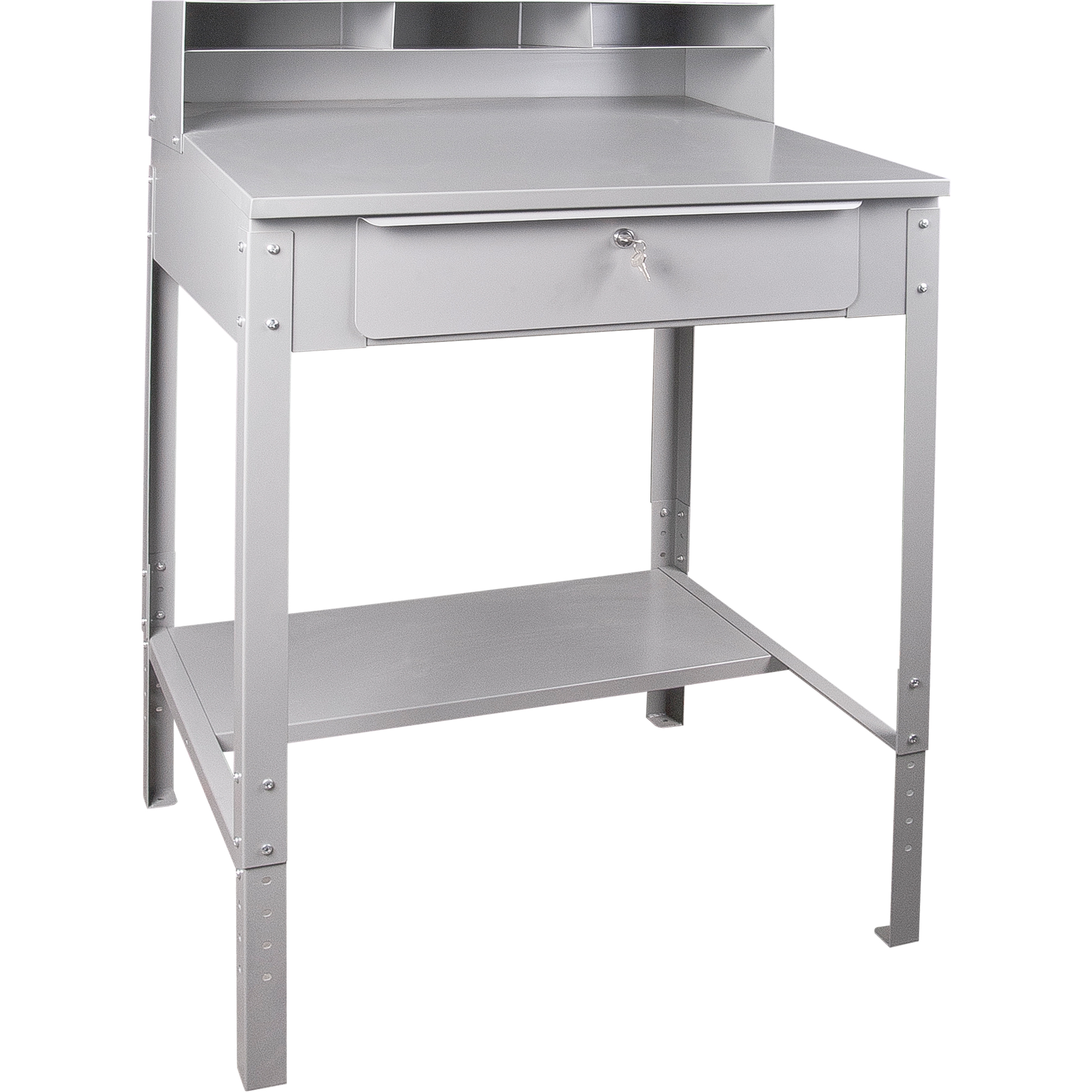 Pupitre d'atelier ouvert, 34-1/2" la x 30" p x 53" h, Gris