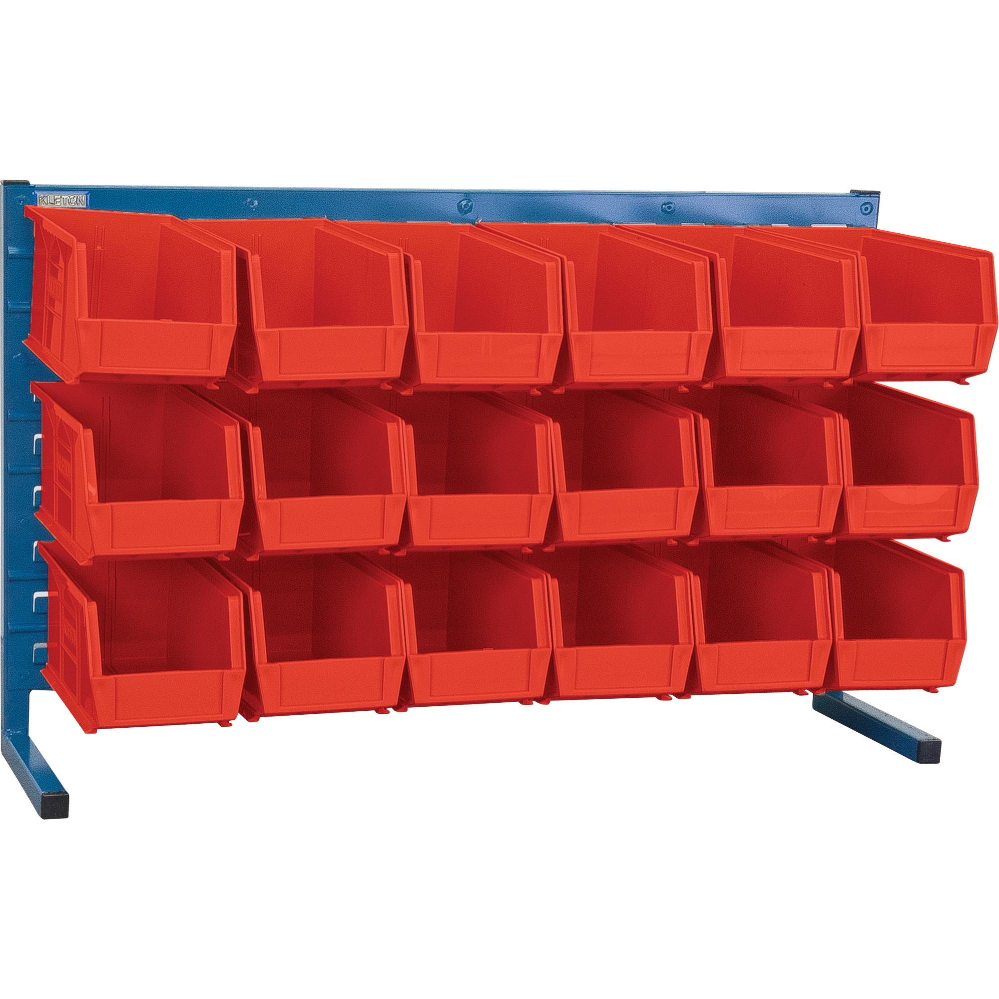 Rayonnage à persienne avec bacs, 18 bacs, 36" la x 8-1/4" p x 22" h