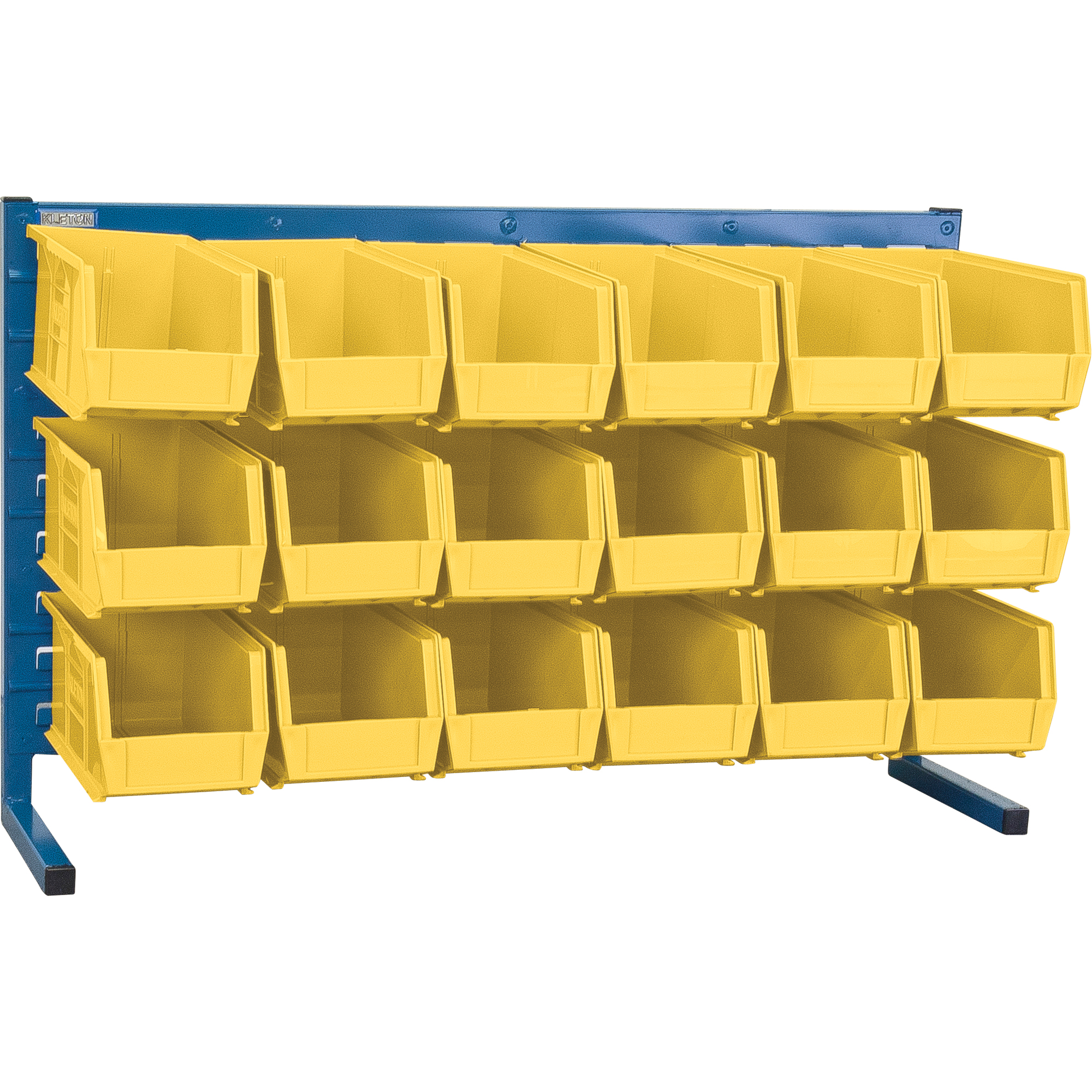 Rayonnage à persienne avec bacs, 18 bacs, 36" la x 8-1/4" p x 22" h