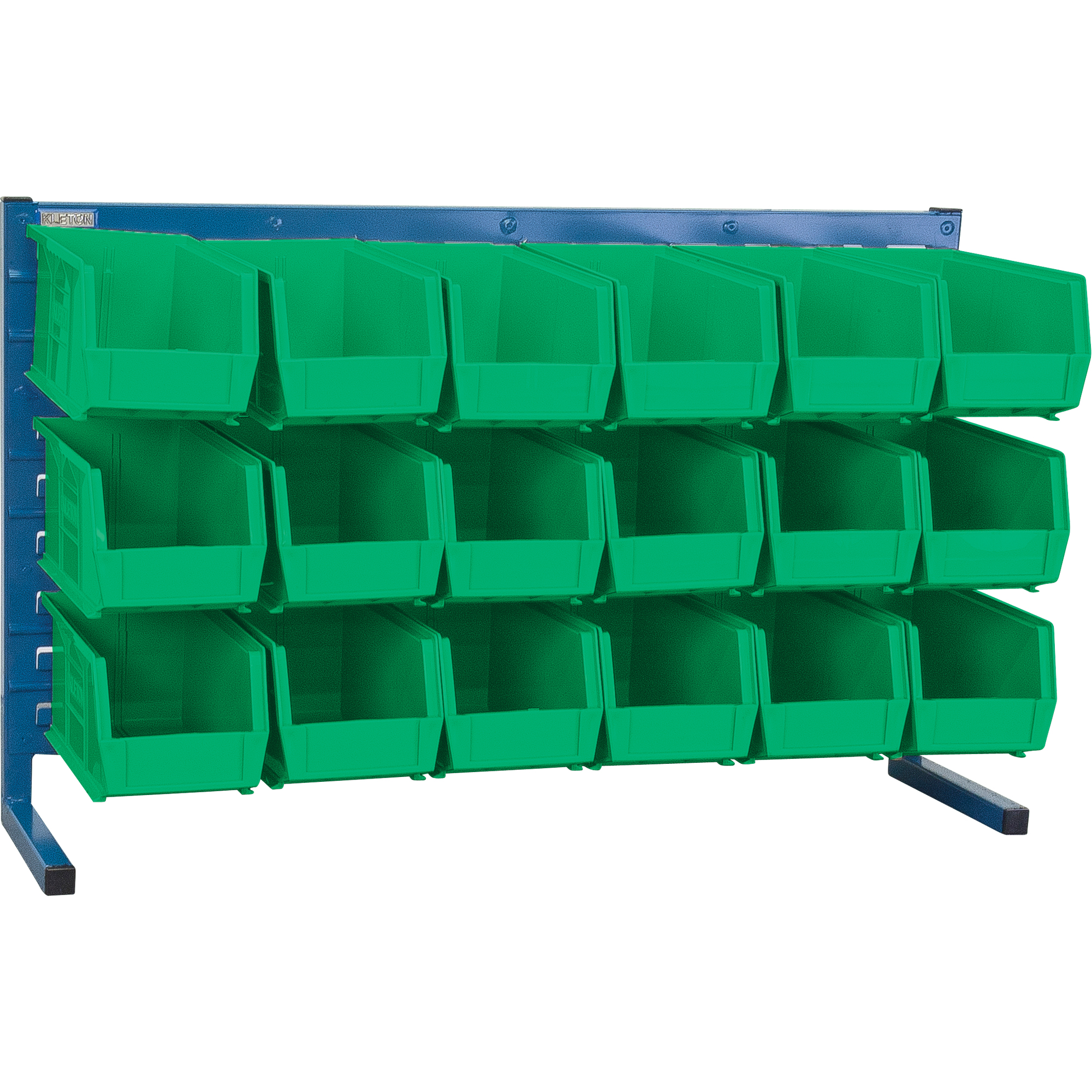 Rayonnage à persienne avec bacs, 18 bacs, 36" la x 8-1/4" p x 22" h