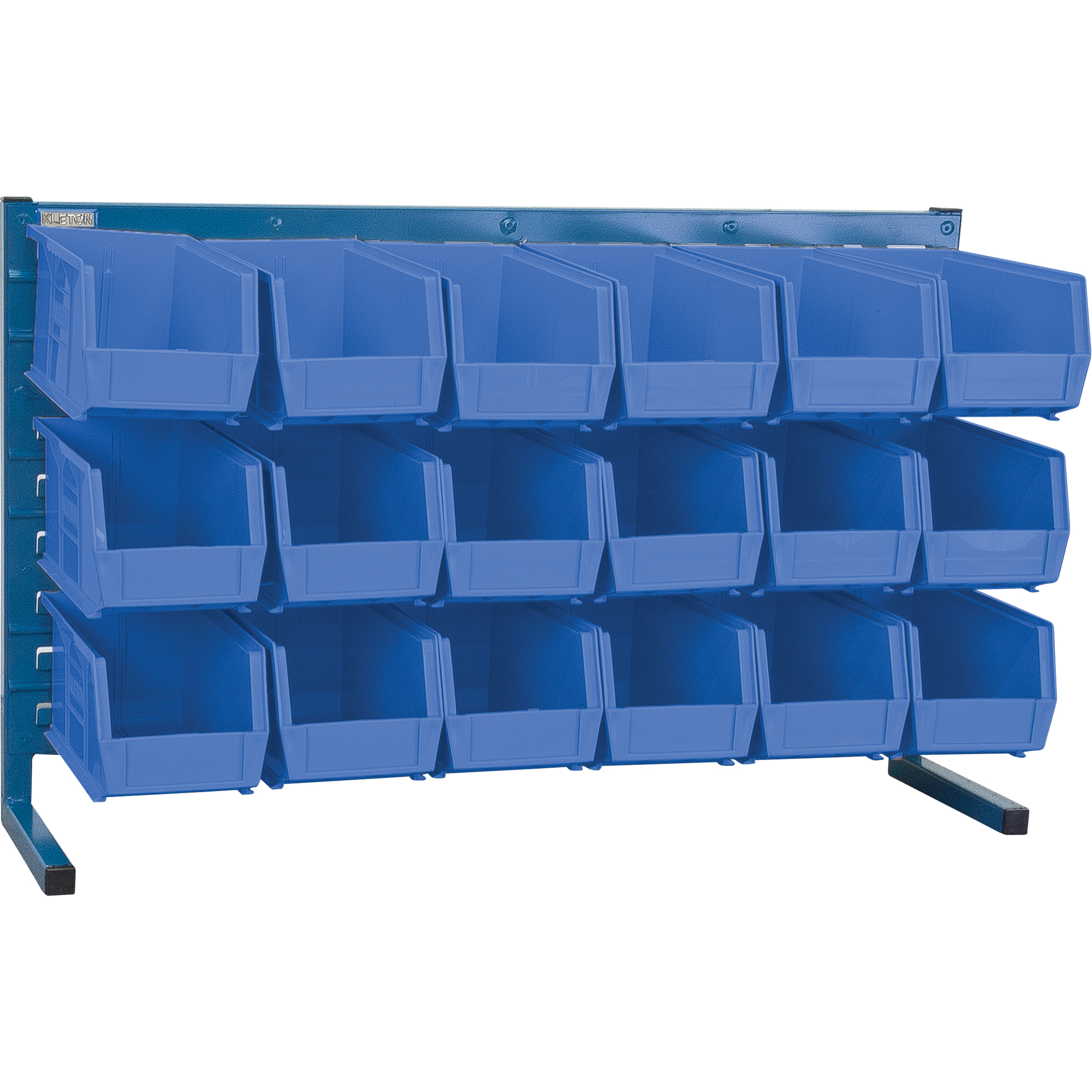 Rayonnage à persienne avec bacs, 18 bacs, 8-1/4" la x 36" p x 22" h