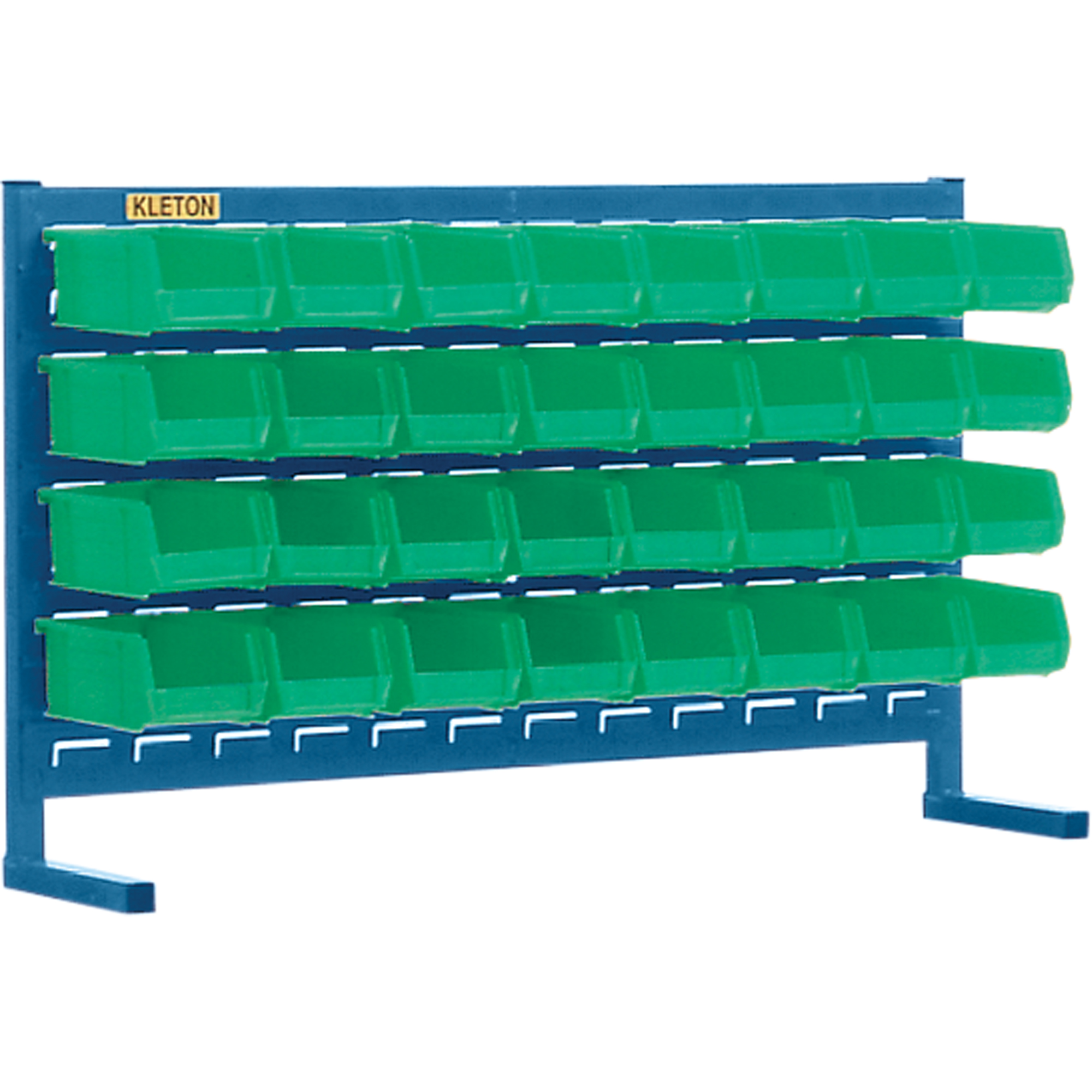 Rayonnage à persienne avec bacs, 32 bacs, 36" la x 8-1/4" p x 22" h