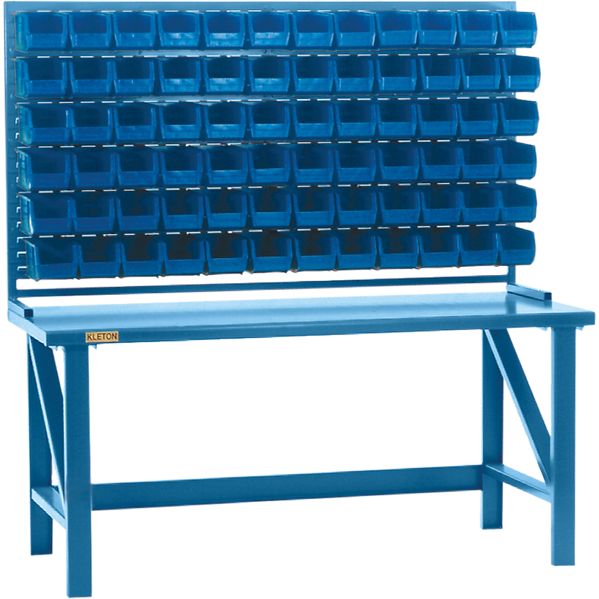 Rayonnage à persienne avec bacs, 36 bacs, 72" la x 15" p x 40" h – Image 2