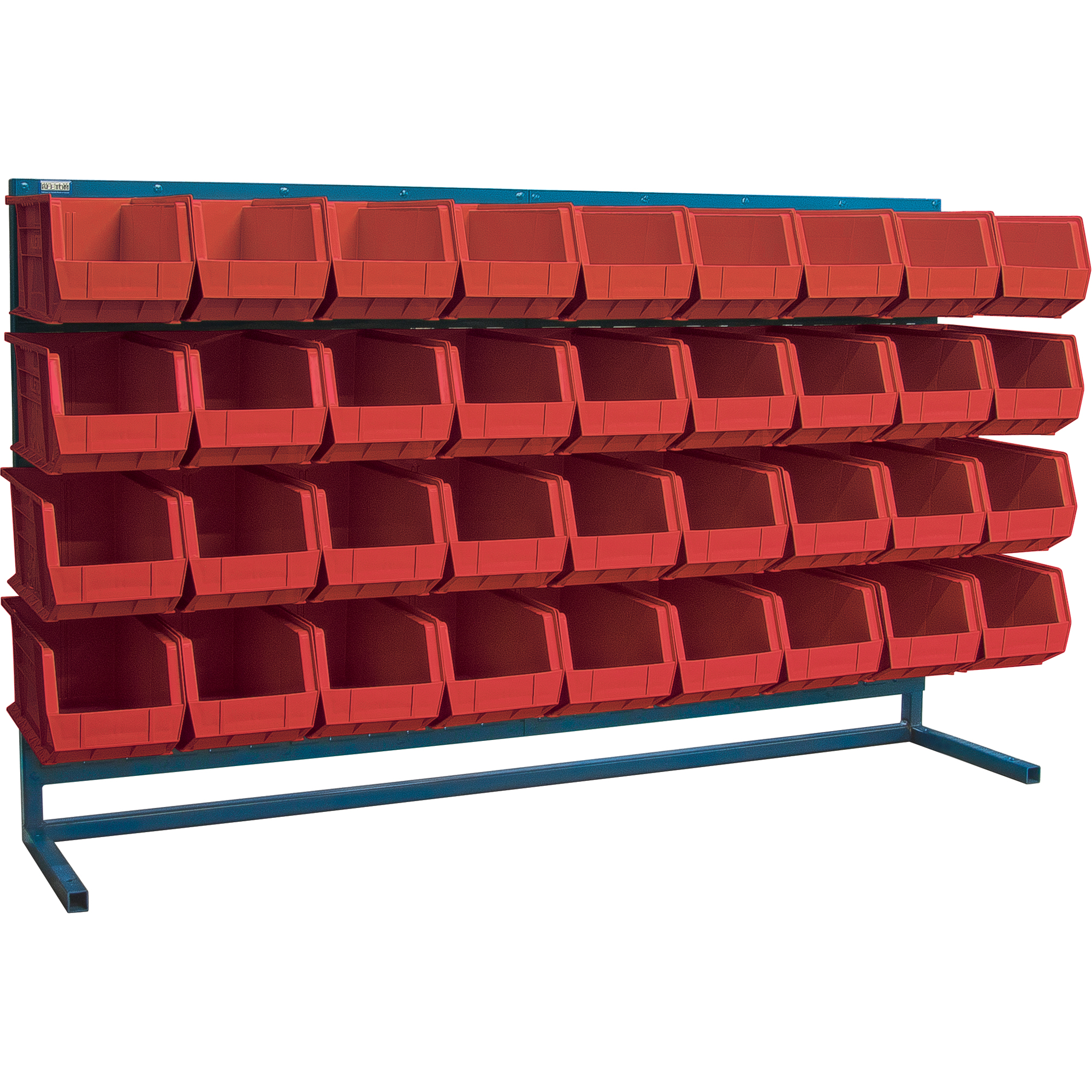 Rayonnage à persienne avec bacs, 36 bacs, 72" la x 15" p x 40" h