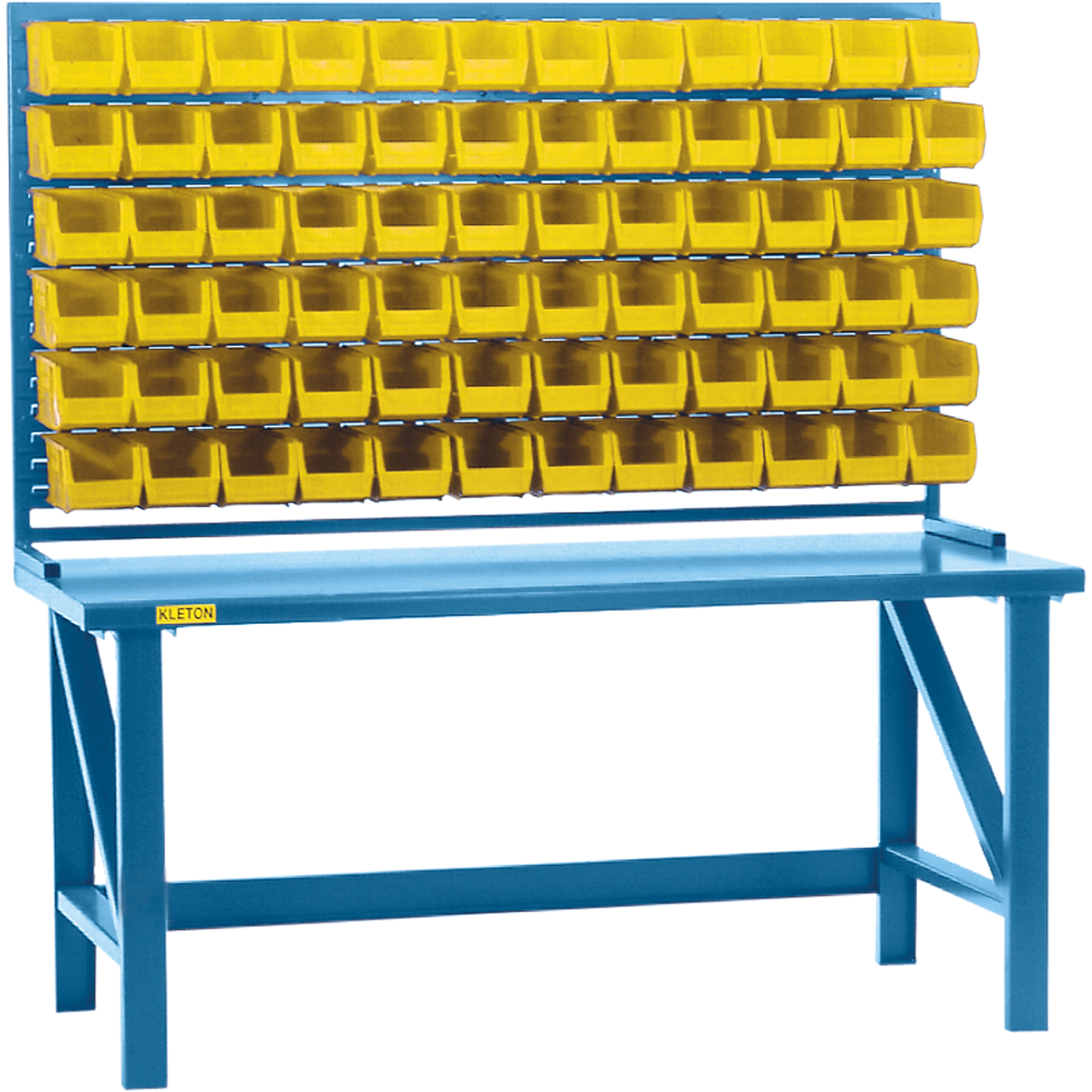 Rayonnage à persienne avec bacs, 36 bacs, 72" la x 15" p x 40" h – Image 2