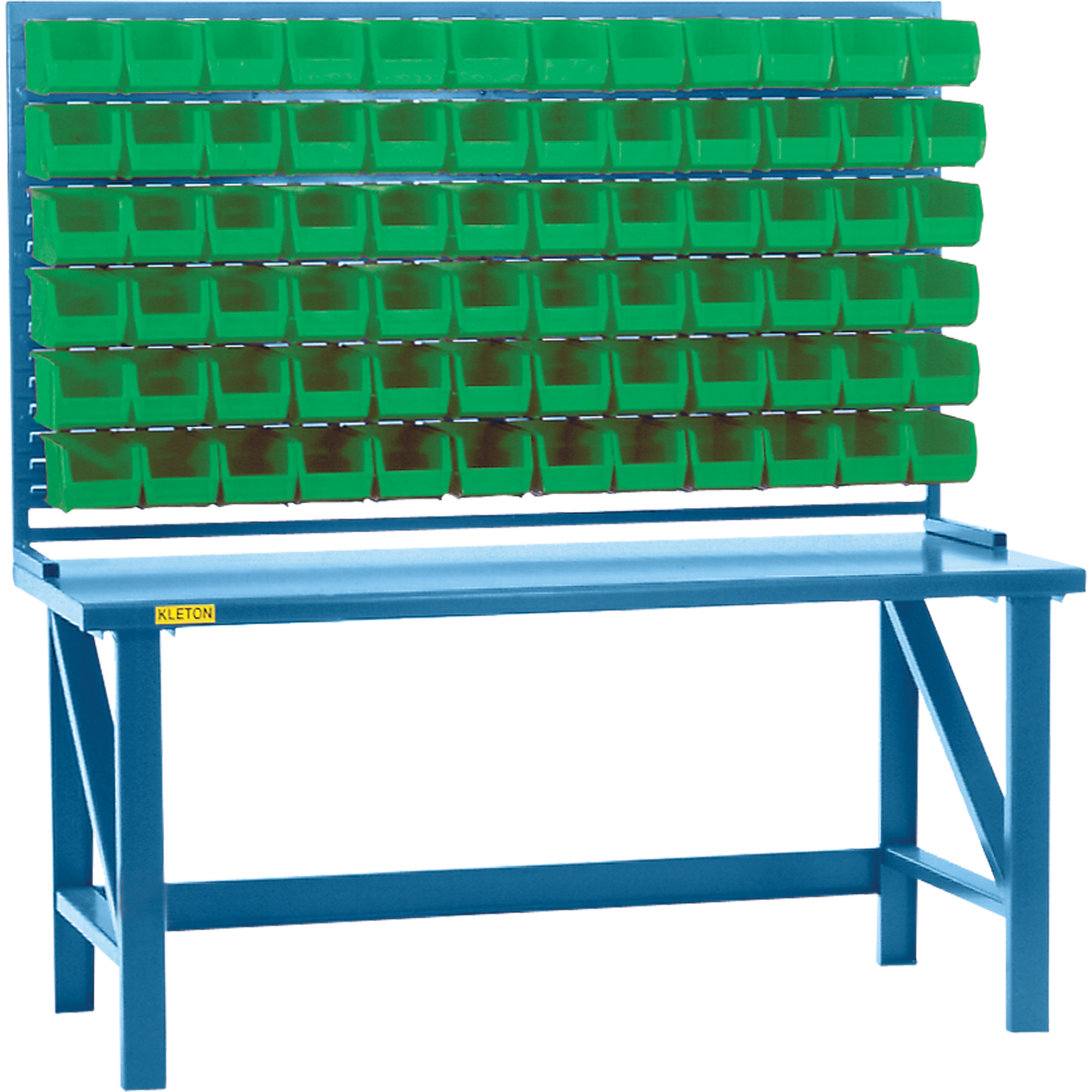Rayonnage à persienne avec bacs, 36 bacs, 72" la x 15" p x 40" h – Image 2