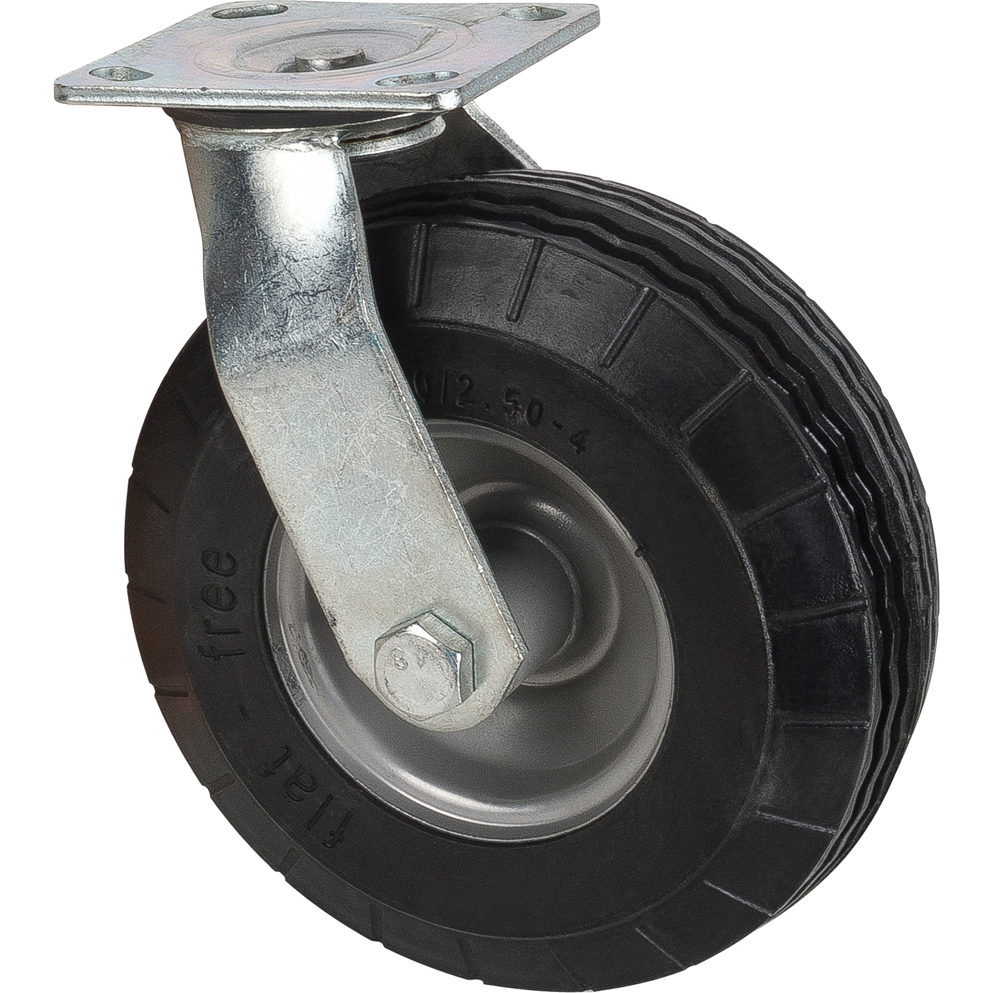 Roulette anticrevaisons, Pivotant, 8" (203,2 mm), Anticrevaison, 275 lb (125 kg)
