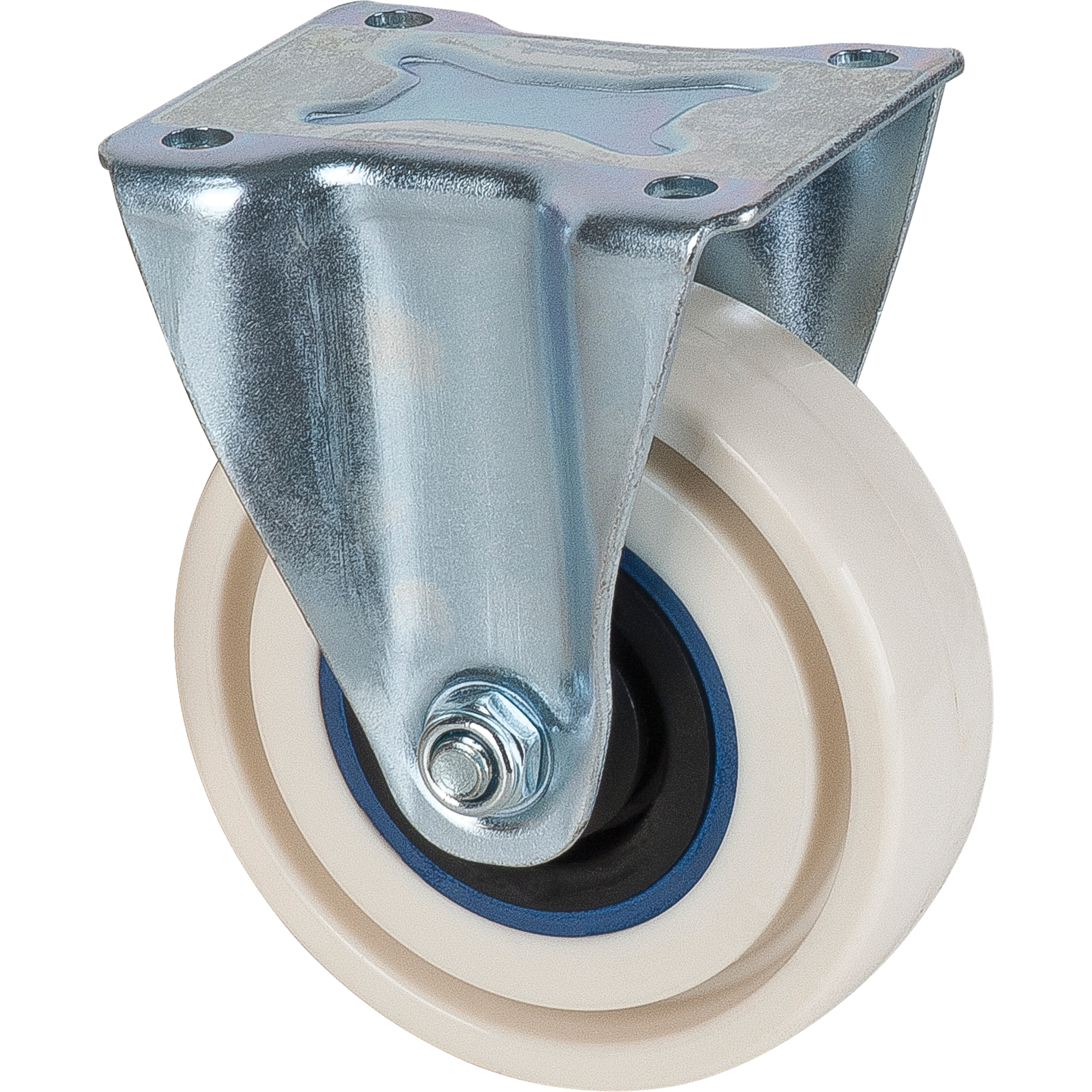Roulettes sandwich, Fixe, 4" (101,6 mm), Nylon, 440 lb (199,58 kg)