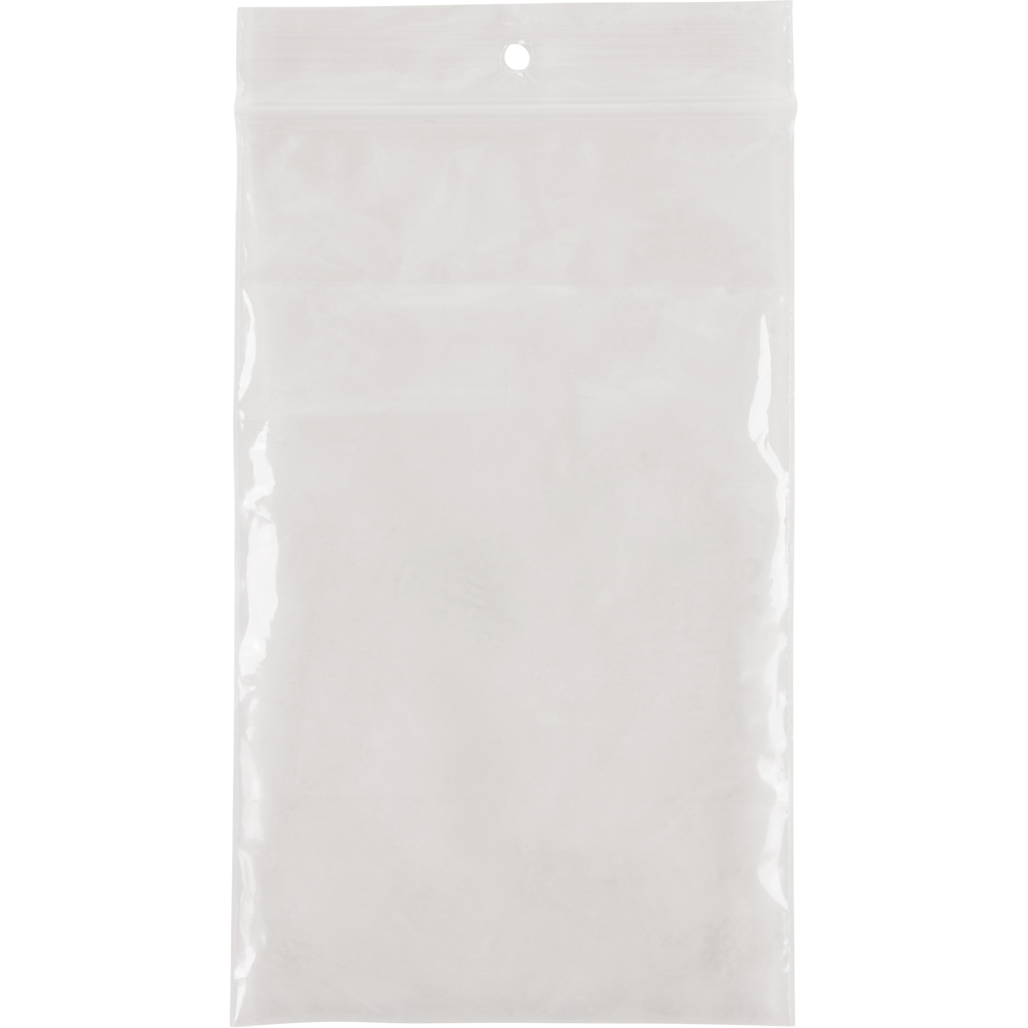 Sacs en poly, Refermable, 5" x 3", 4 mils