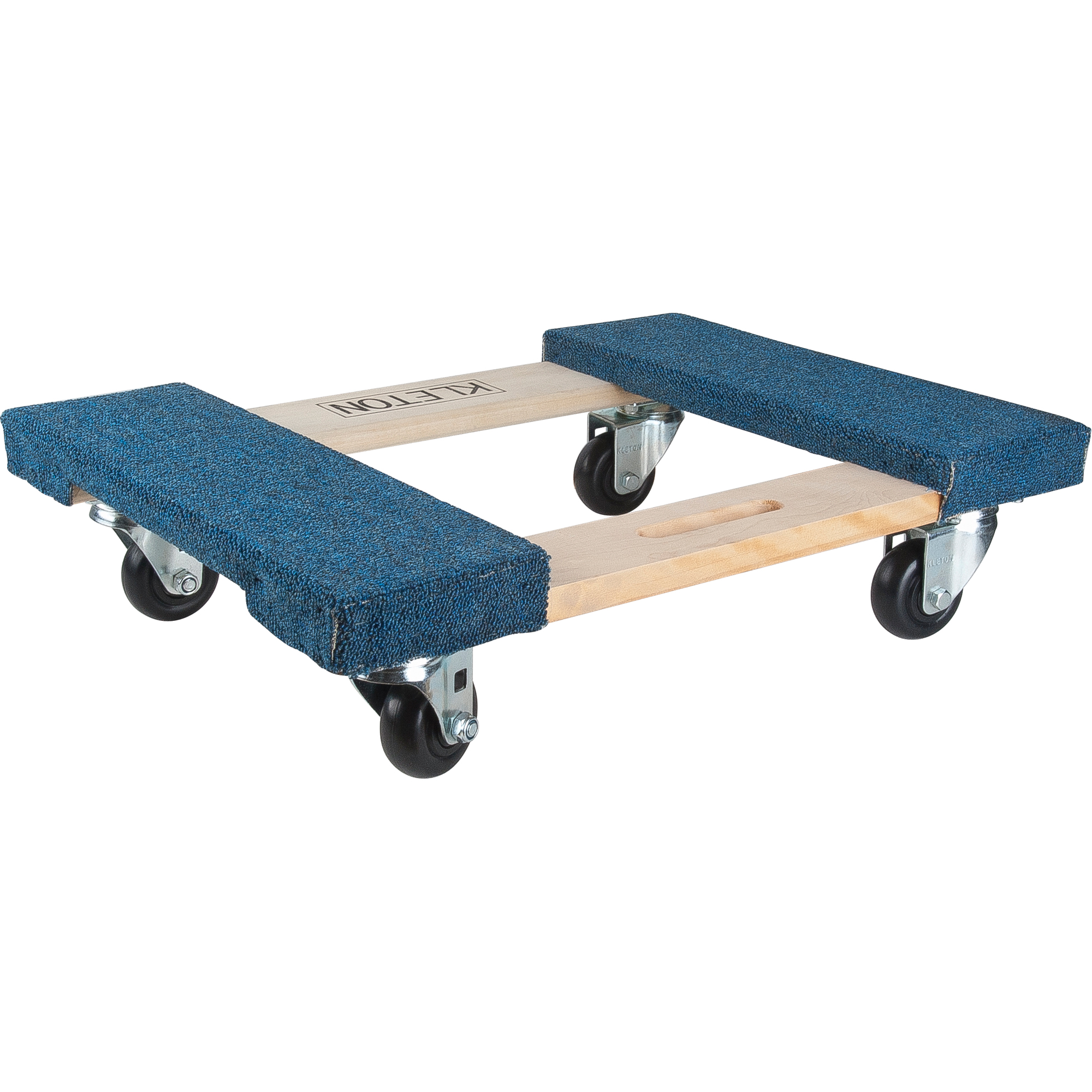 Socle roulant en bois dur à bouts avec tapis, Cadre en Bois, 18" la x 24" lo, Capacité 1000 lb