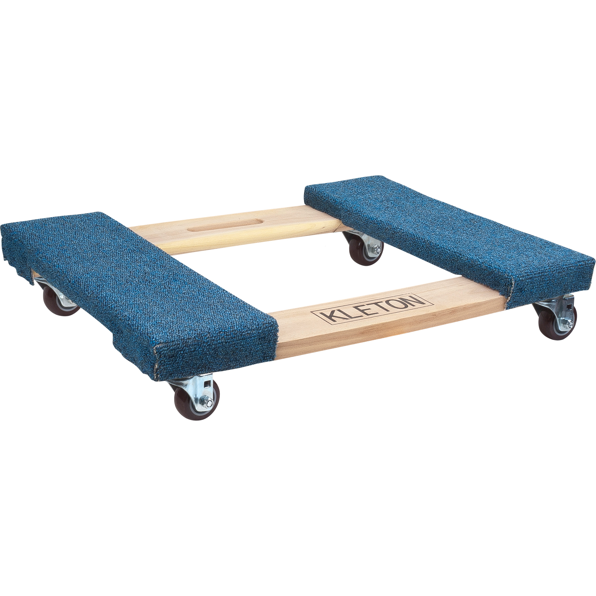Socle roulant en bois dur à bouts avec tapis, Cadre en Bois, 18" la x 24" lo, Capacité 900 lb