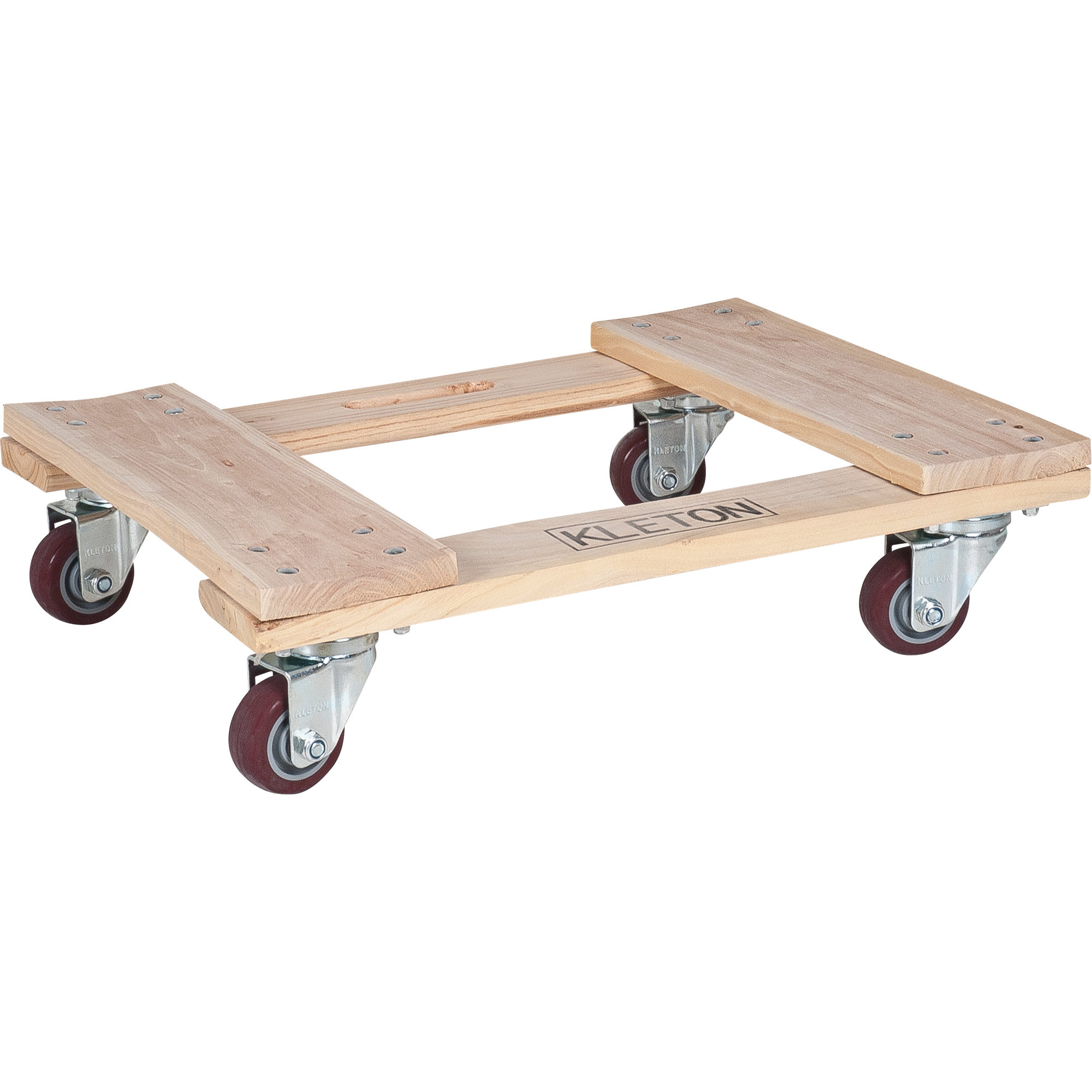 Socle roulant en bois dur, Roues en Polyuréthane, Capacité de 1600 lb, 18" la x 24" p x 7" h