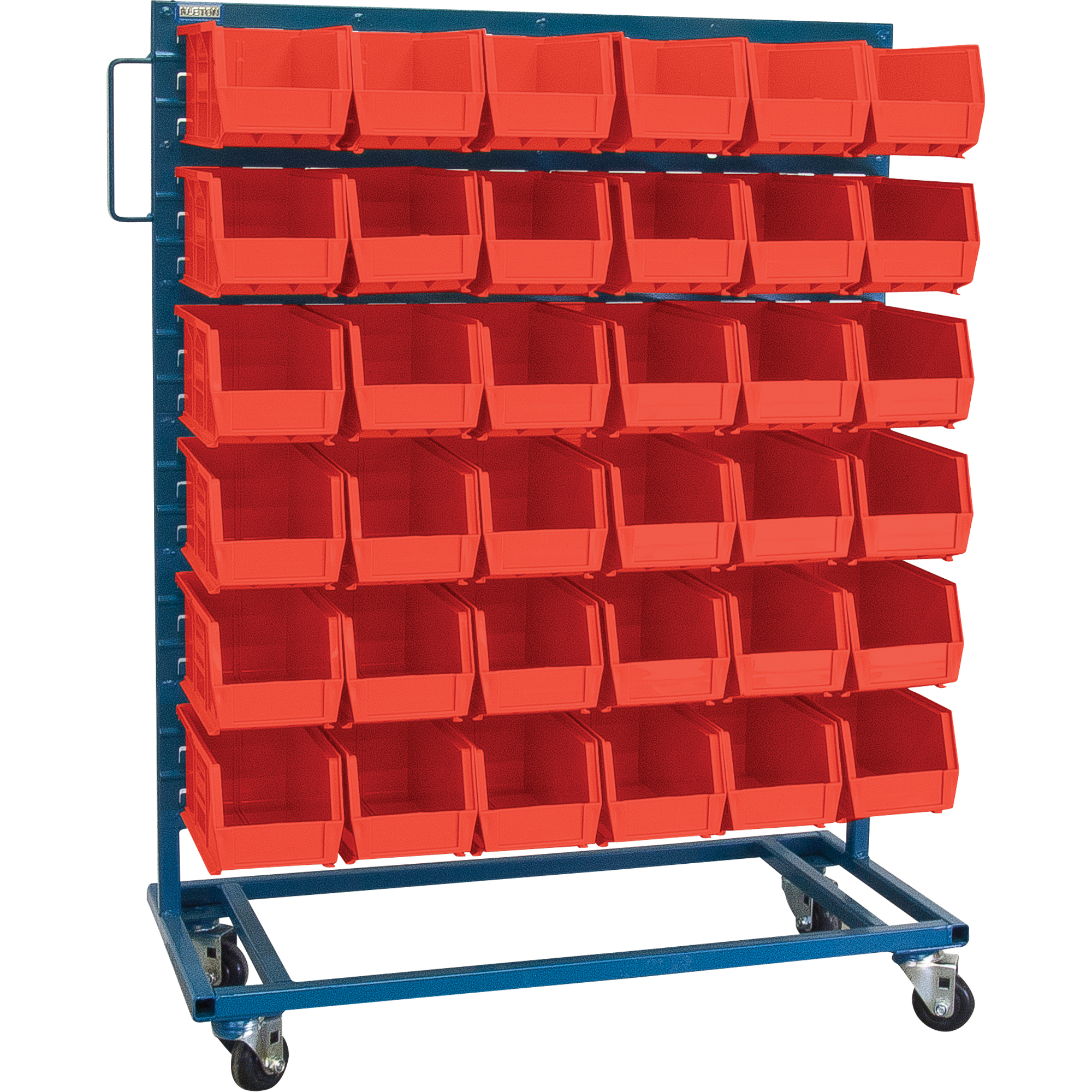 Support mobile pour bacs à un côté, À un côté, 36 bacs, 36" la x 16" p x 46-1/2" h