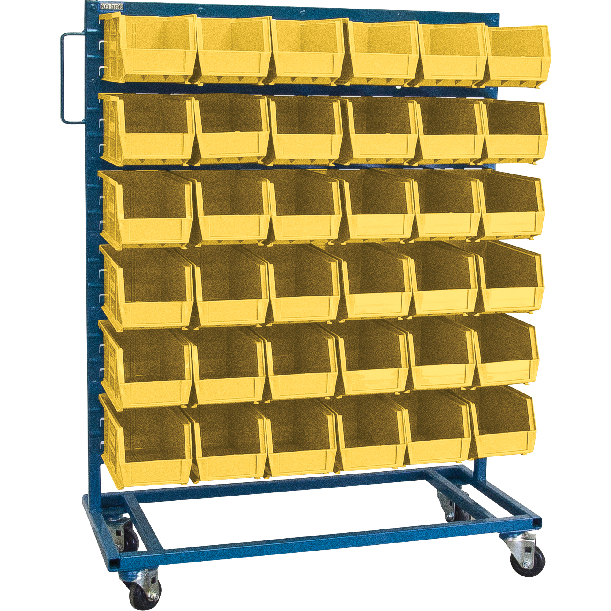 Support mobile pour bacs à un côté, À un côté, 36 bacs, 36" la x 16" p x 46-1/2" h