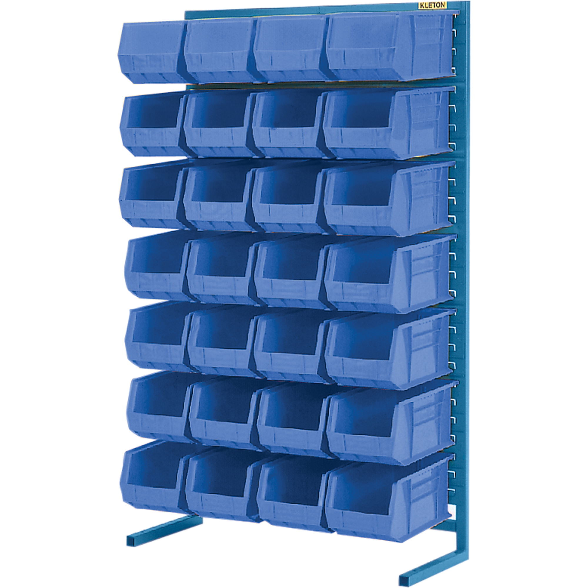 Support stationnaire pour bacs à un côté, 36" la x 12" p x 61" h, 28 bacs