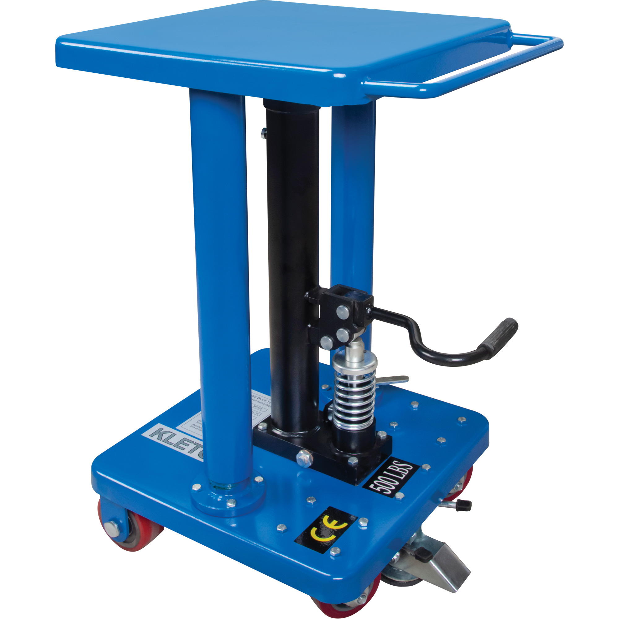 Table de travail hydraulique, 18'' lo x 18'' la, Acier, Capacité 500 lb