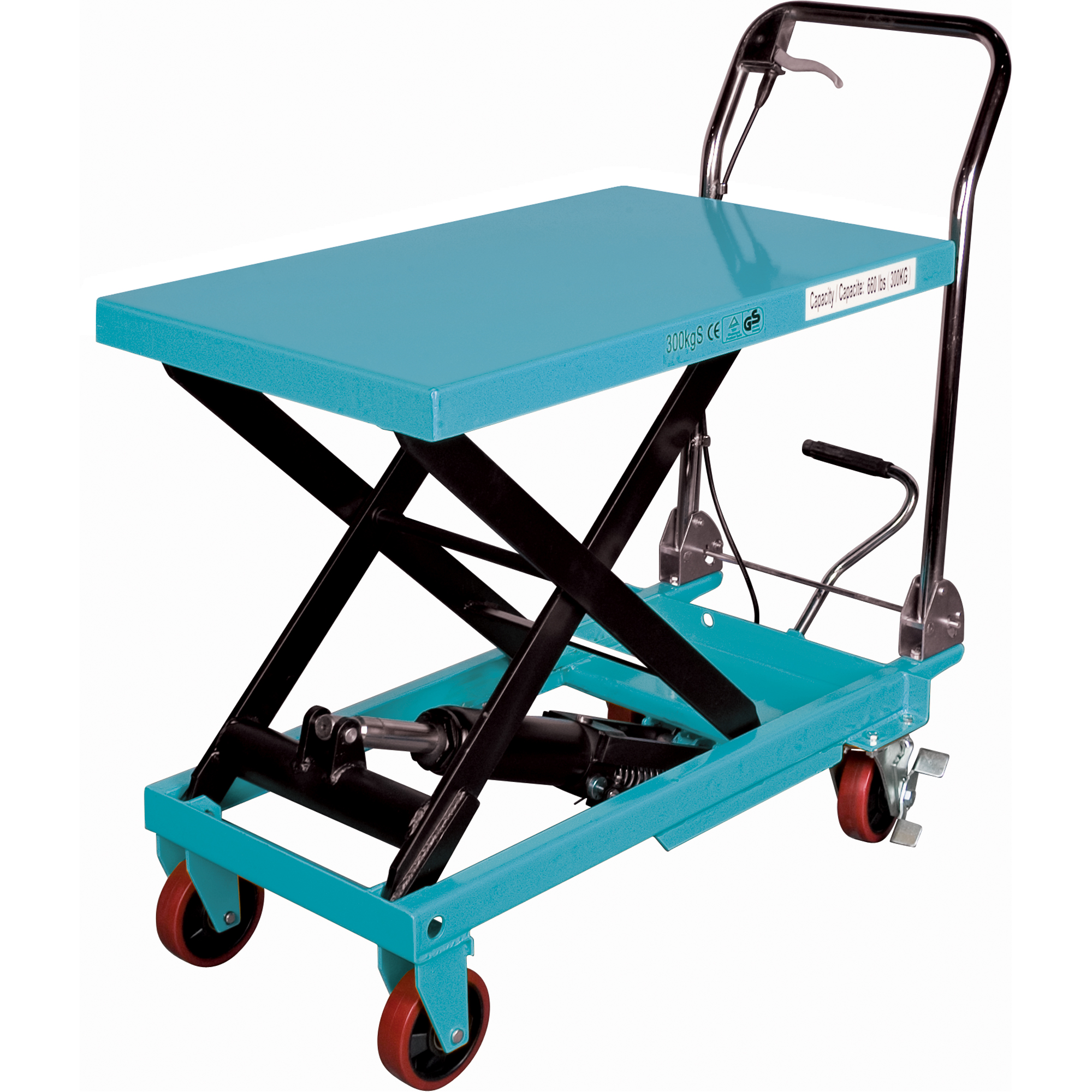 Table élévatrice robuste à ciseaux hydraulique, 32" lo x 19-3/4" la, Acier, Capacité 1100 lb