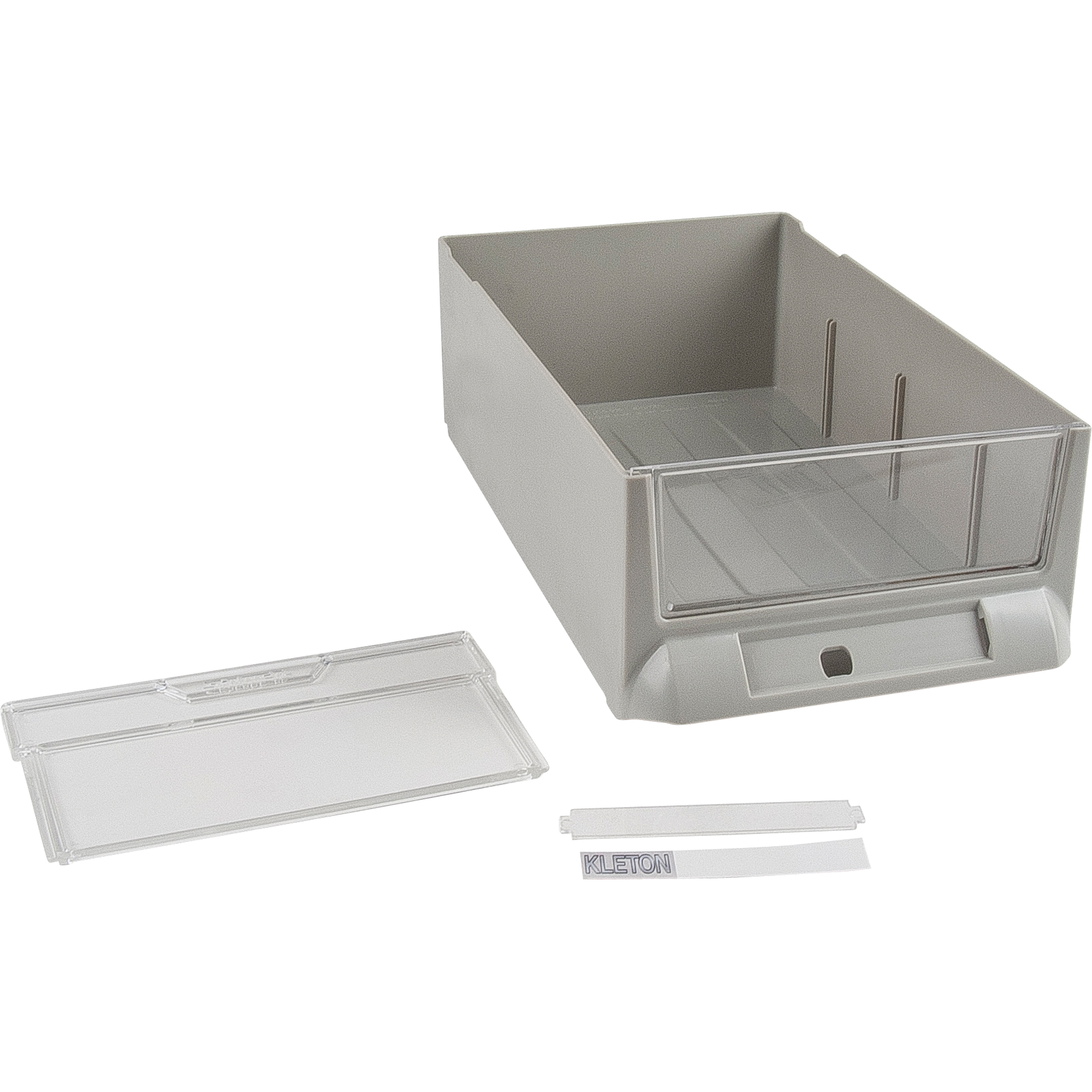Tiroir de rechange pour armoires de pièces KPC-200, Plastique, 5-3/8" la x 9-13/16" p, 3-3/10" h, Gris