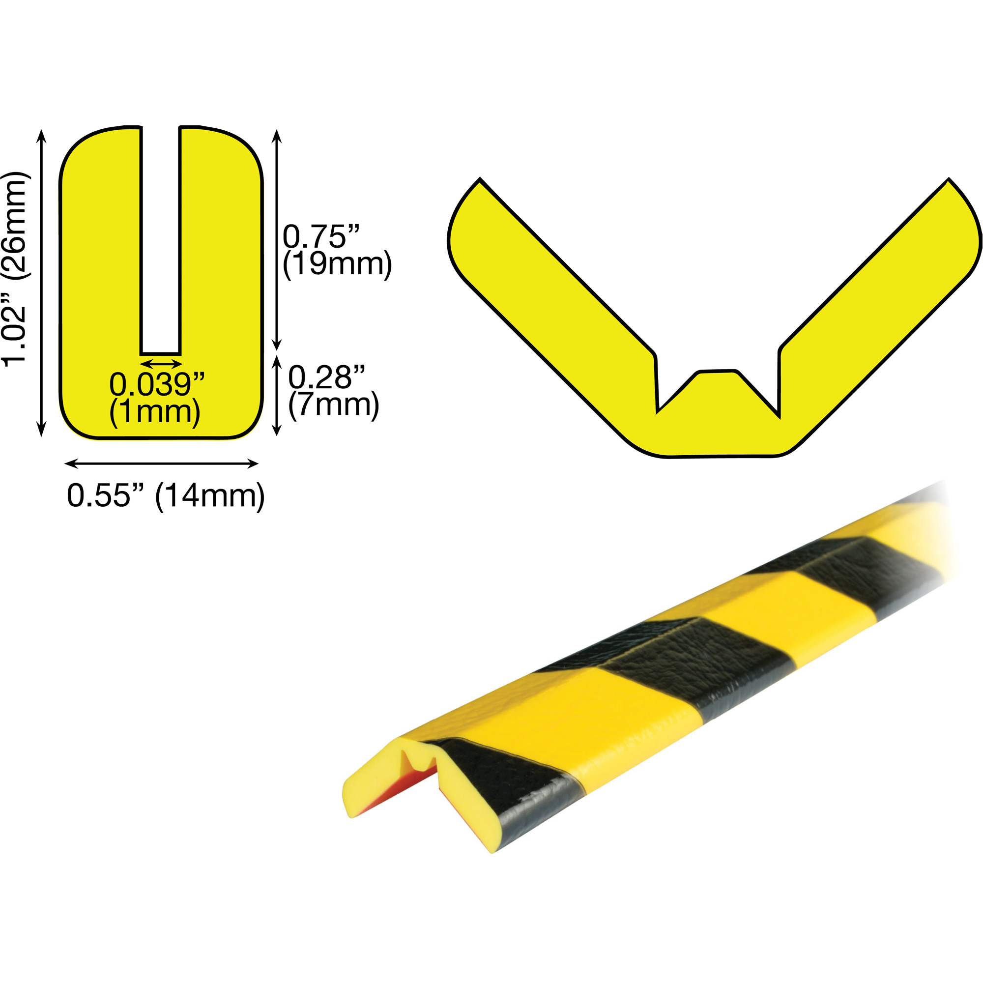 Butoir de protection de rebords modèle W 5M, Longueur 16.42' – Image 2