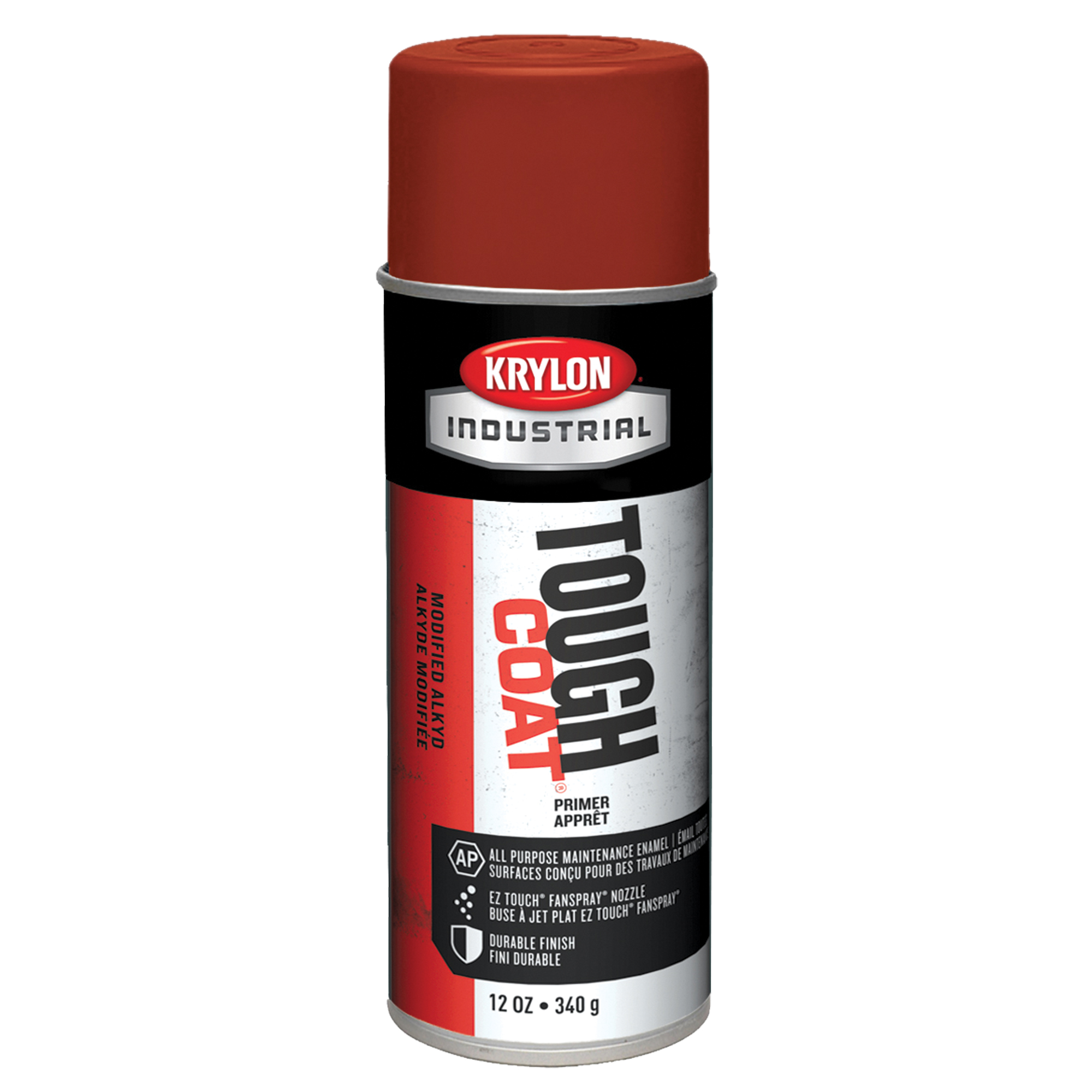 Apprêt à émail acrylique à l'alkyde Tough CoatMD, Rouge oxyde, Très mat, 12 oz, Canette aérosol