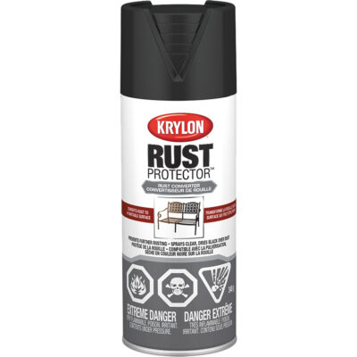 Apprêt convertisseur de rouille Rust ProtectorMD, Apprêt noir, Très mat, 12 oz, Canette aérosol