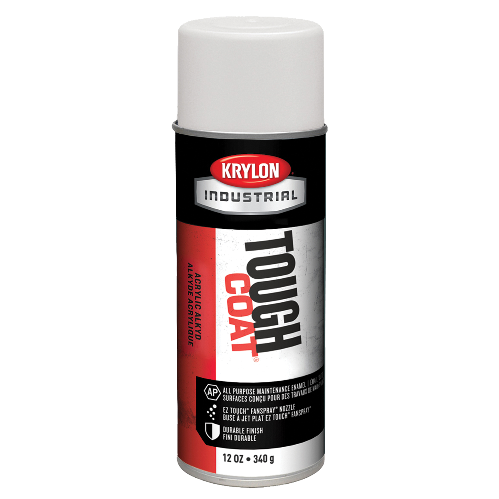 Émail acrylique à l'alkyde Tough CoatMD, Blanc mat, Très mat, 12 oz, Canette aérosol