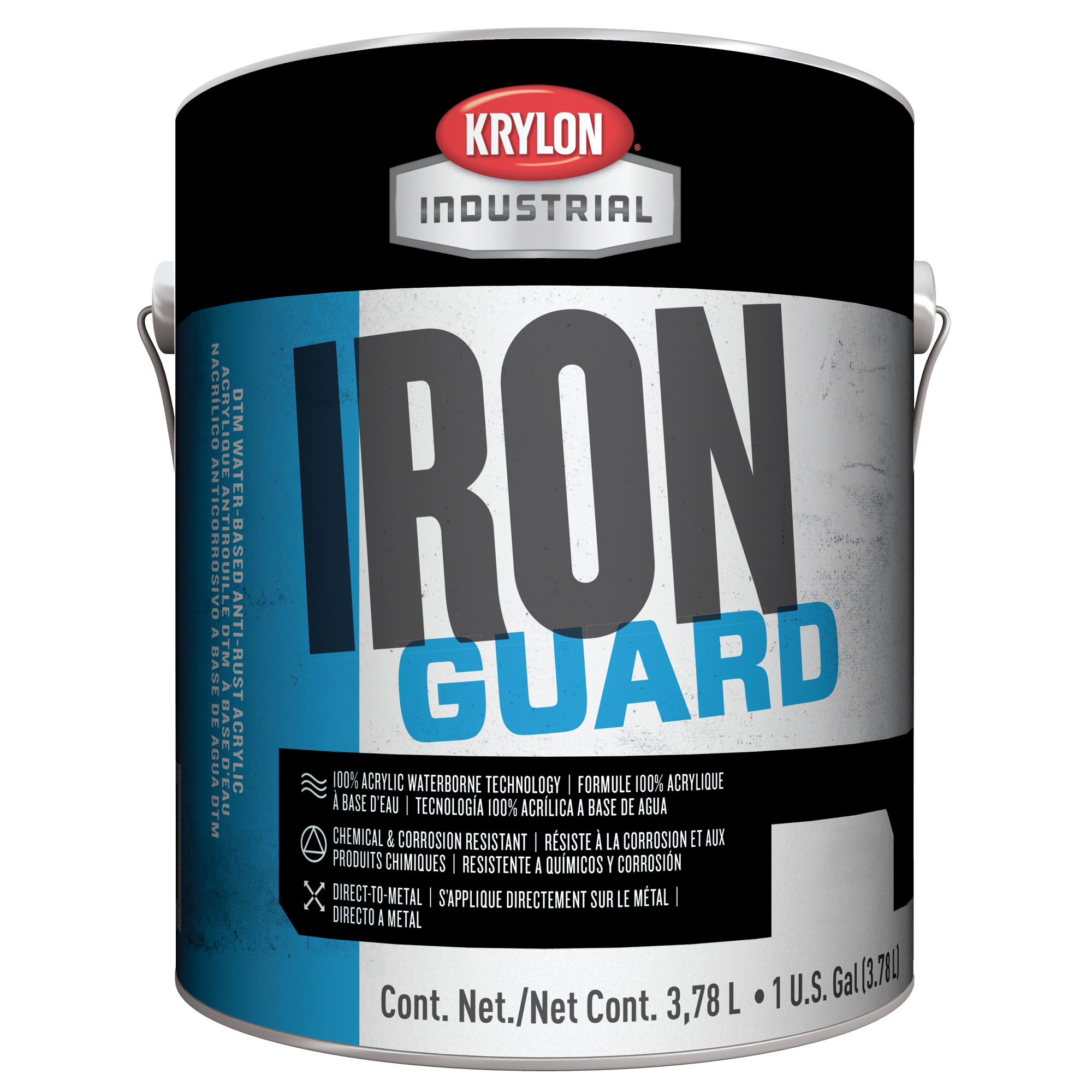 Émail industriel à base d'eau Iron GuardMD, Gallon, Noir