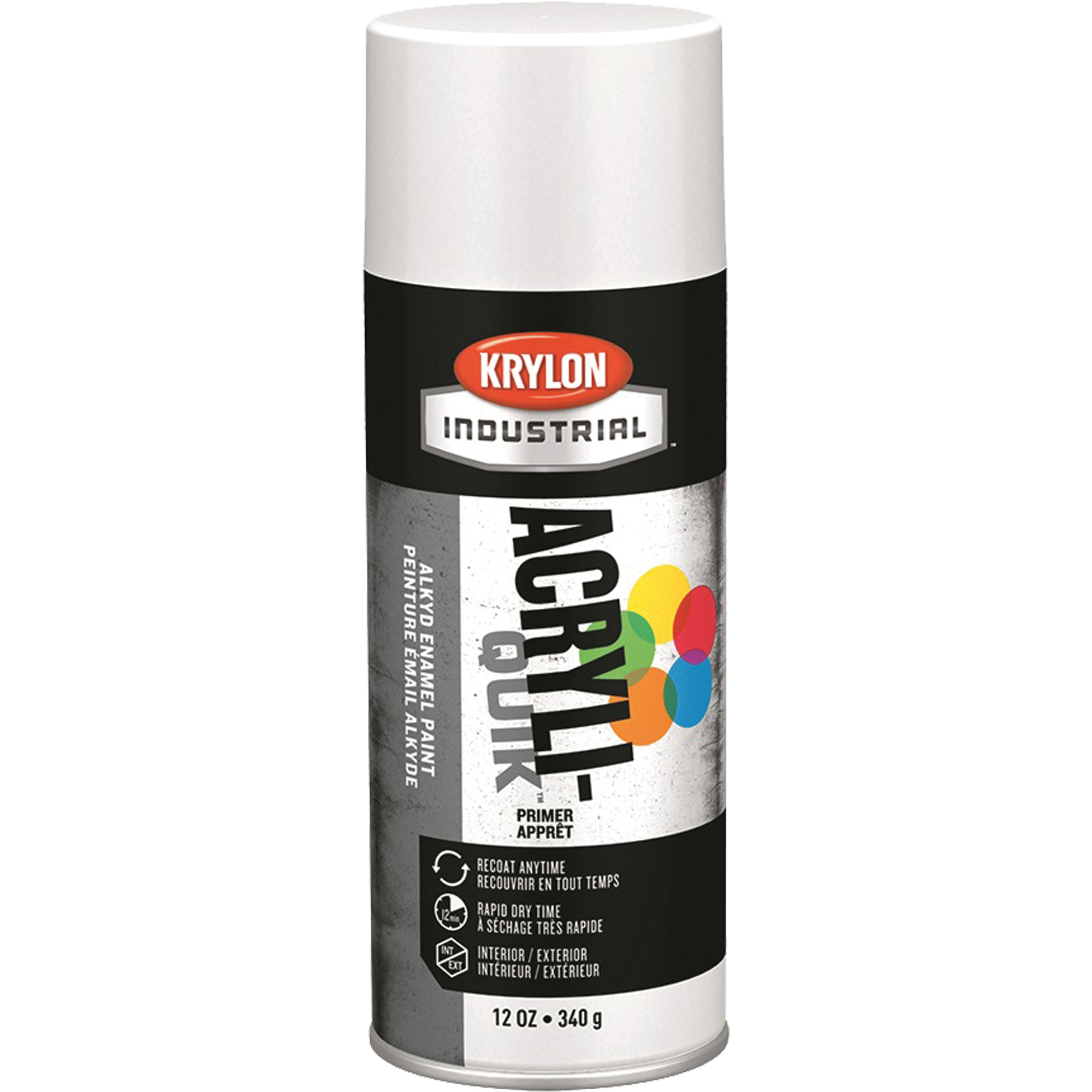 Laque industrielle Acryli-QuikMC, Blanc, Très mat, 12 oz, Canette aérosol