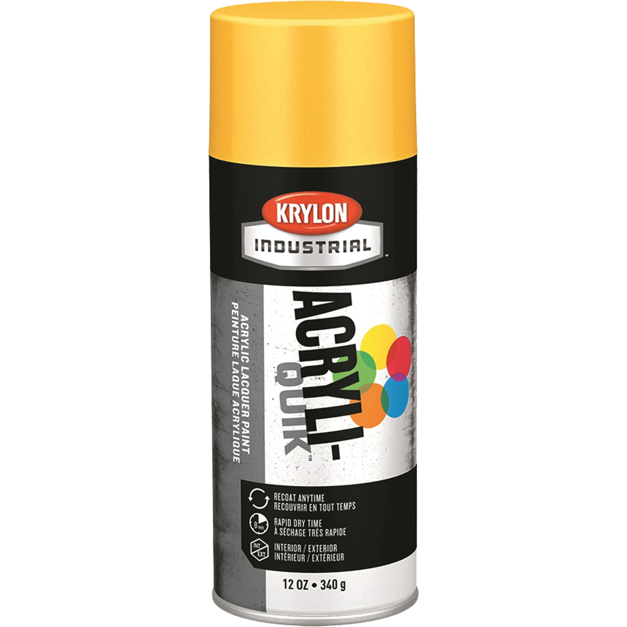 Laque industrielle Acryli-QuikMC, Jaune OSHA, Très brillant, 12 oz, Canette aérosol