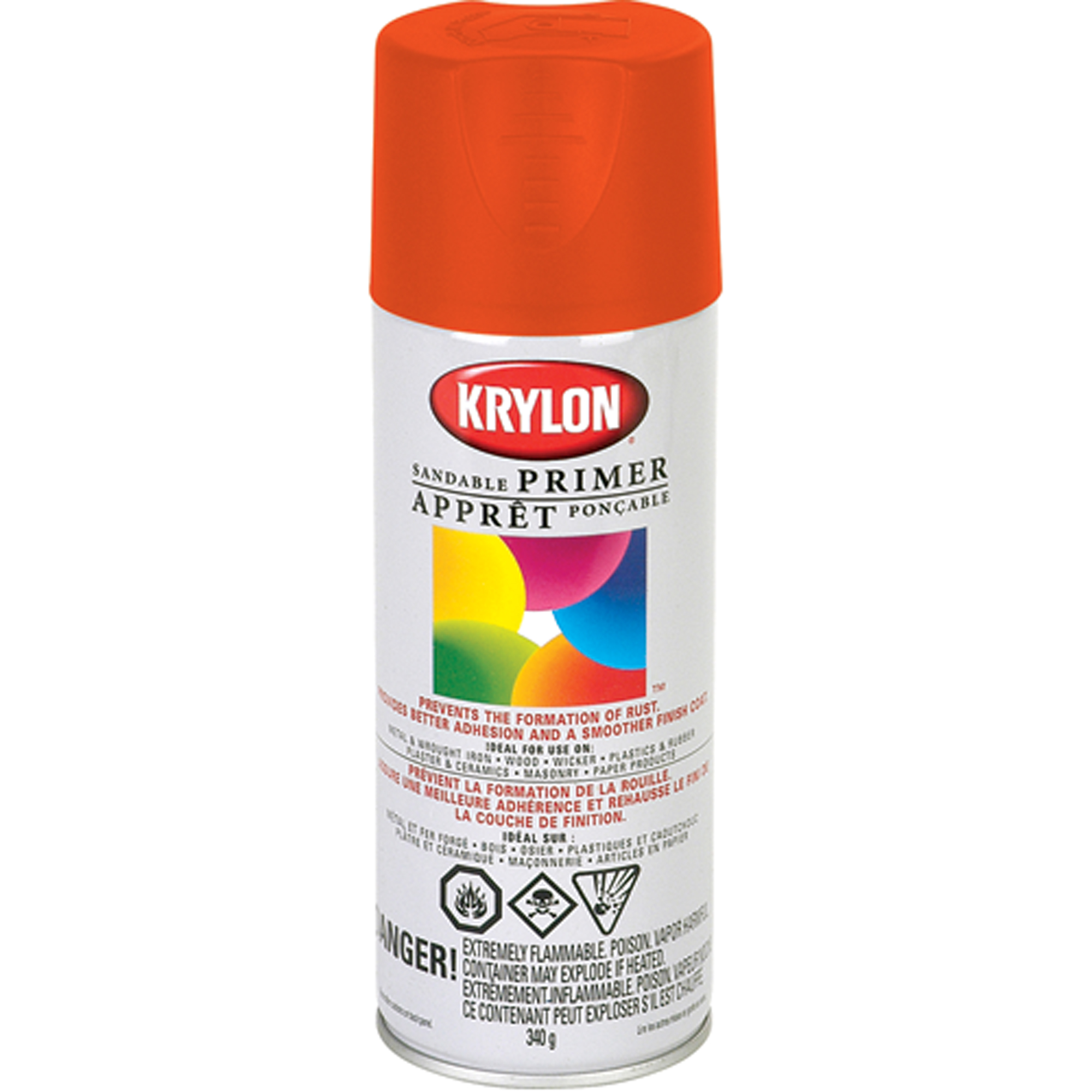 Peinture à pulvériser fluorescente, Rouge/orange fluorescent, 11 oz, Canette aérosol