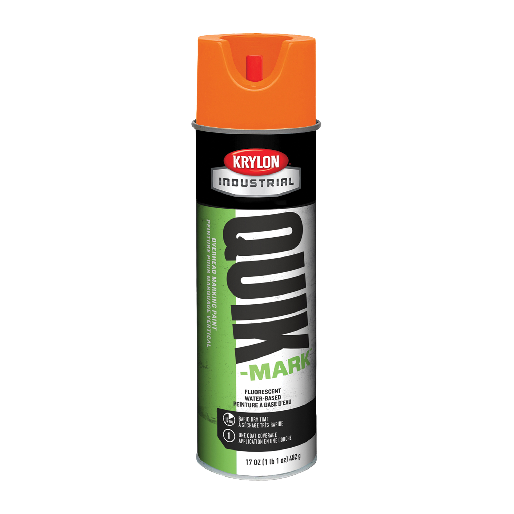 Peinture de marquage industrielle à base d'eau pour le travail en hauteur Quik-MarkMC, 17 oz, Canette aérosol