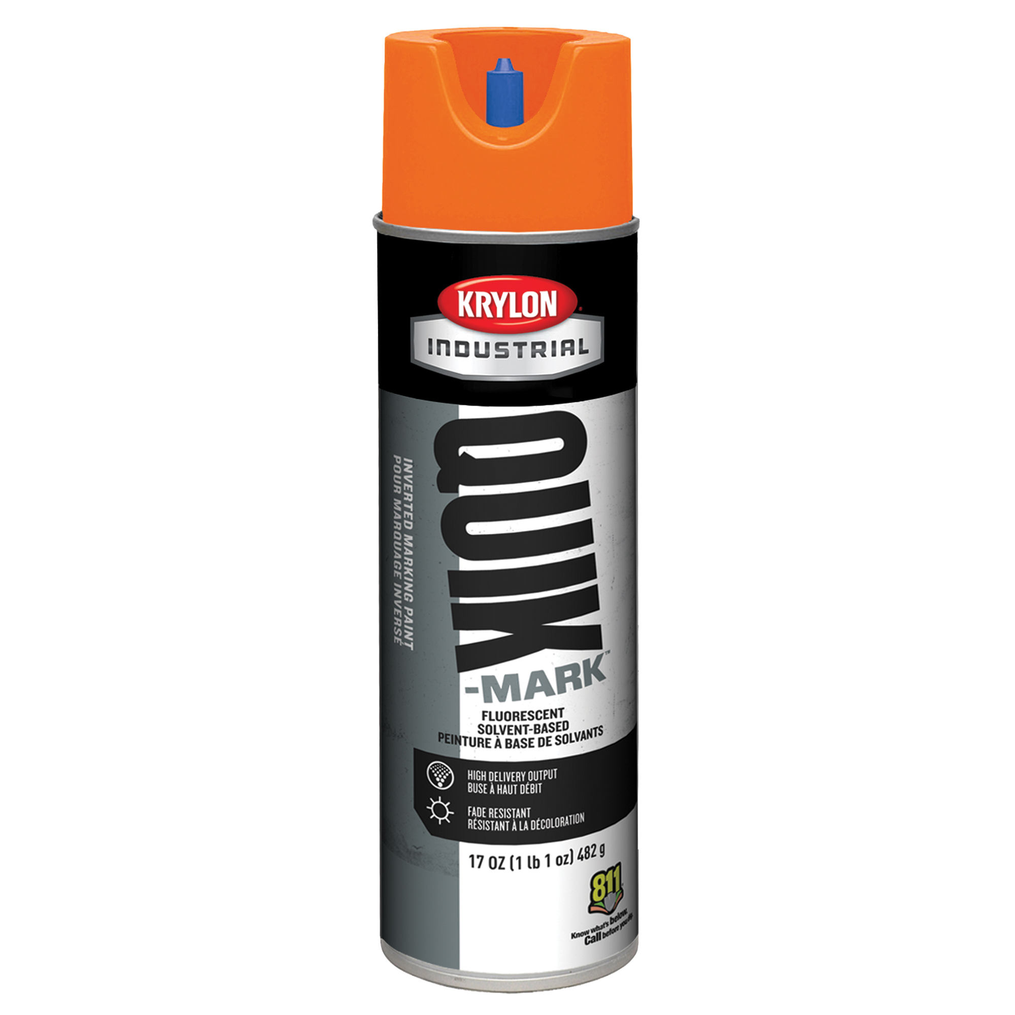 Peinture de marquage industrielle inversée à base de solvant Quik-MarkMC, 17 oz, Canette aérosol