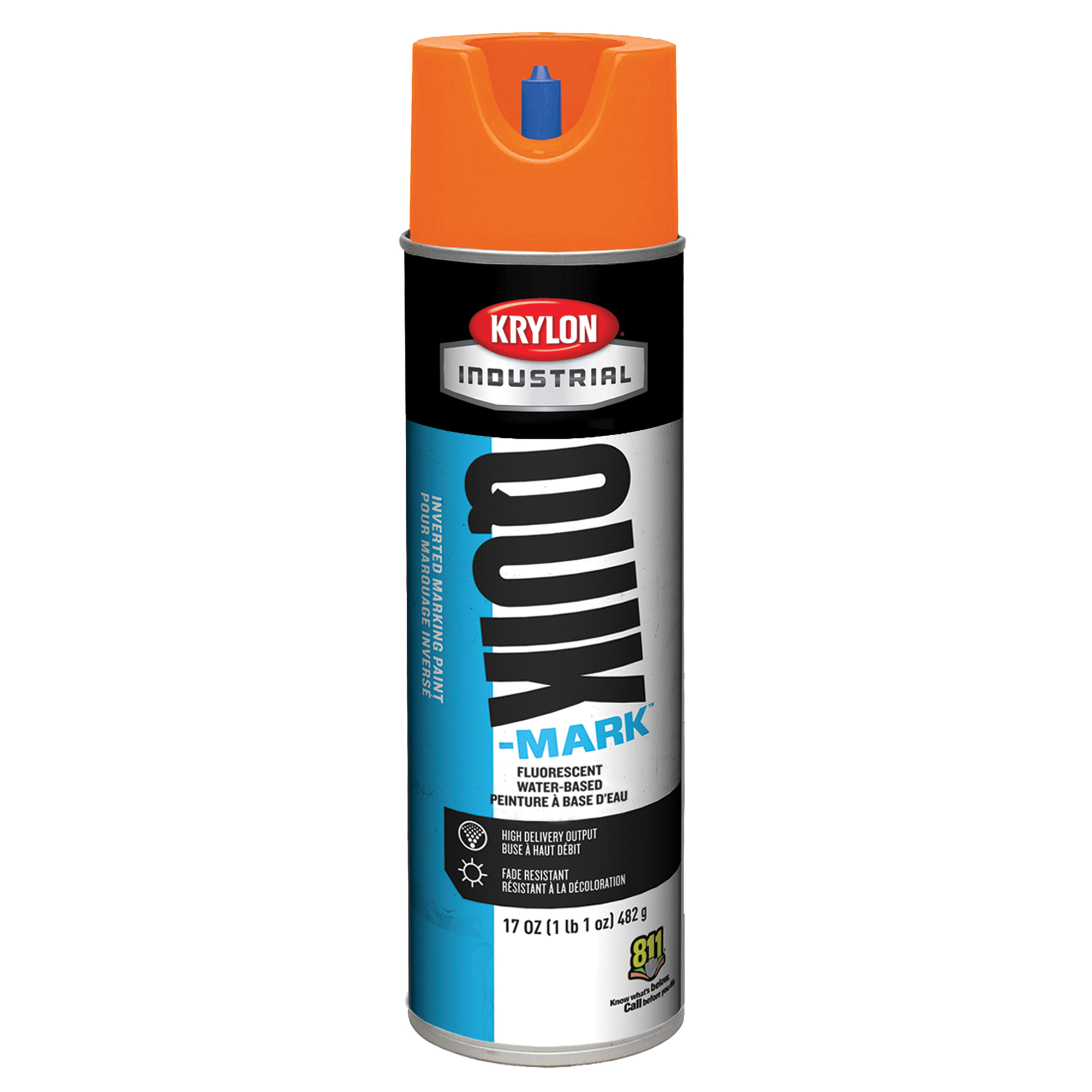 Peinture de marquage industrielle inversée à base d'eau Quik-MarkMC, 17 oz, Canette aérosol