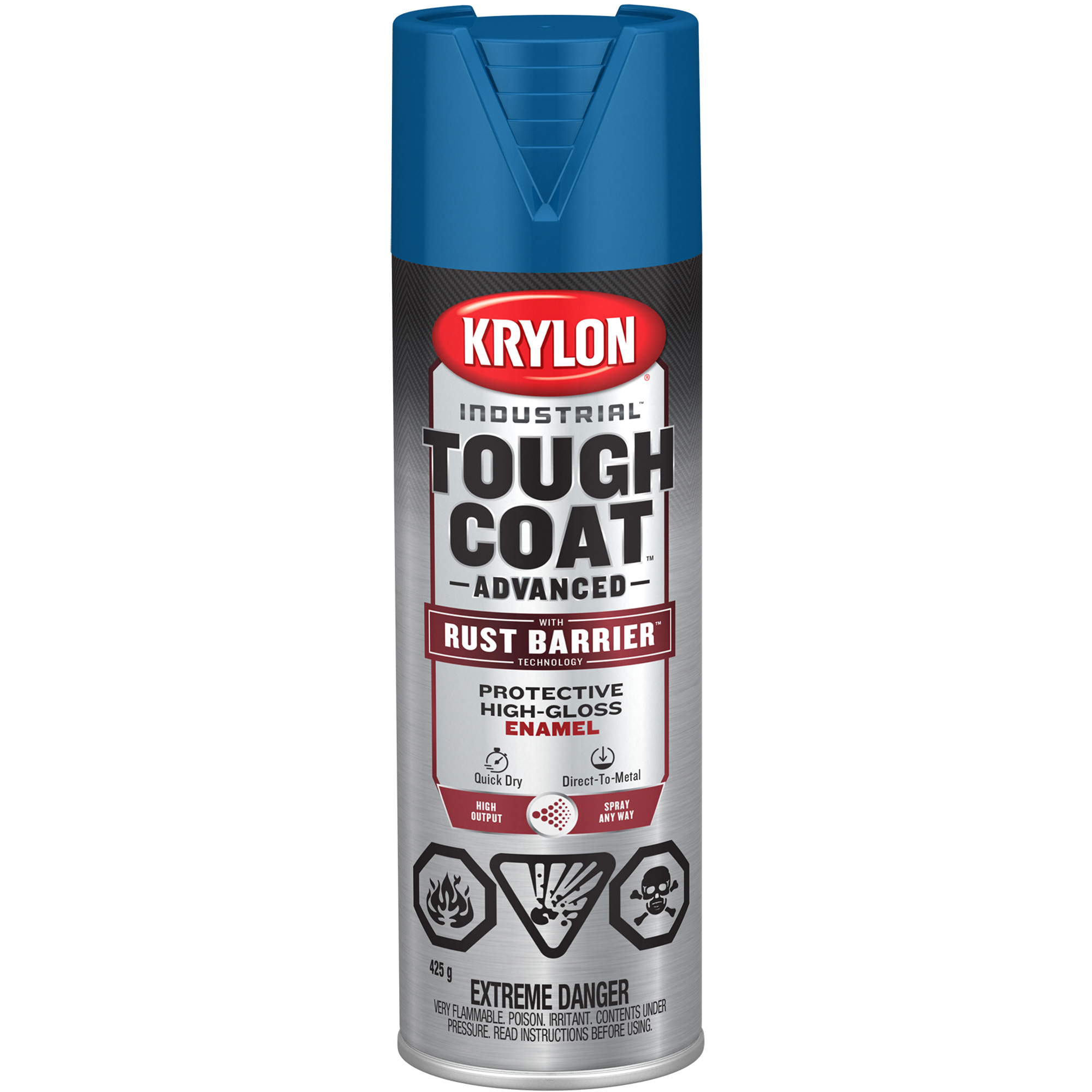 Peinture Tough CoatMD avec technologie Rust BarrierMC, Bleu foncé, Très brillant, 425 g, Canette aérosol