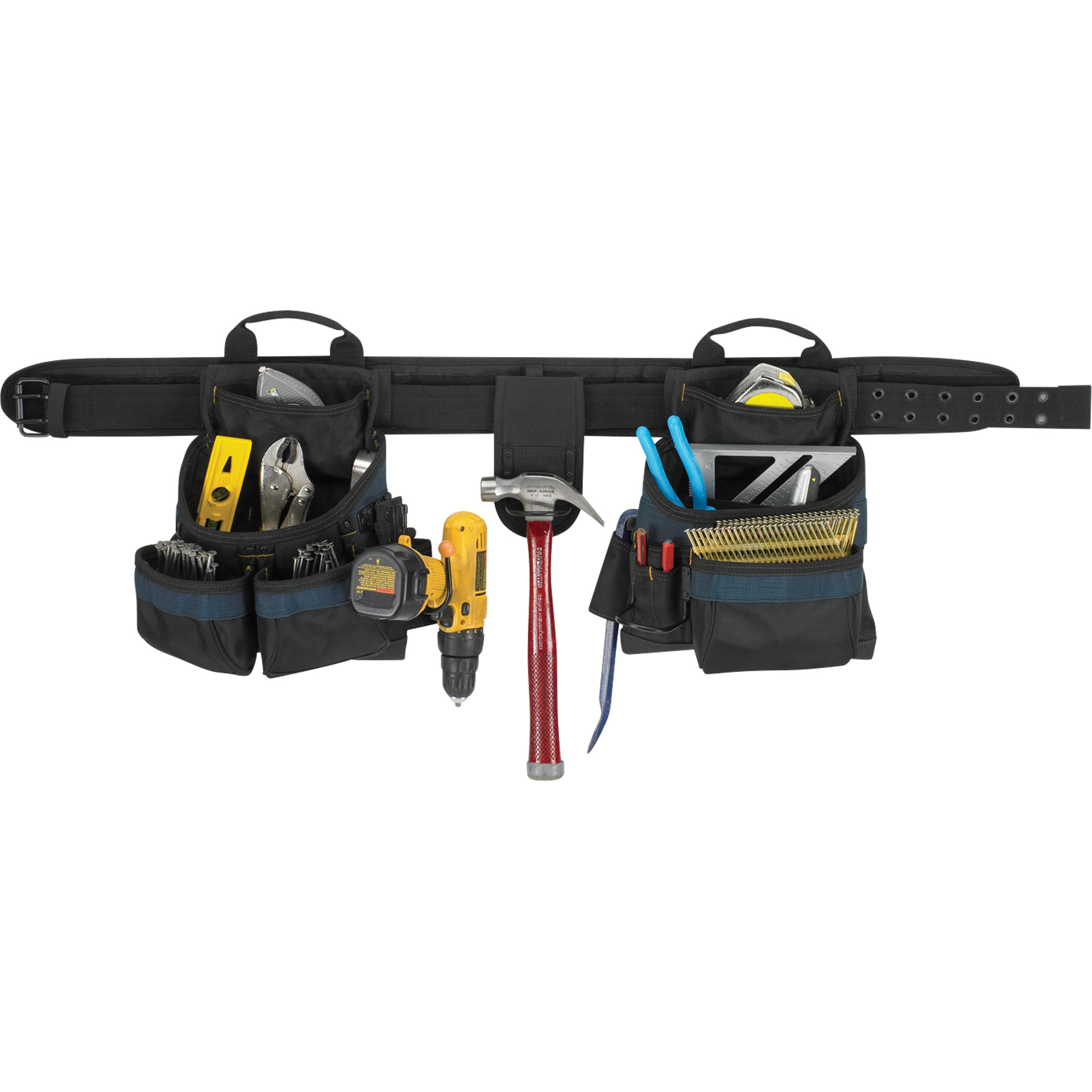 Ceinture à outils pour électricien, Polyester, Noir