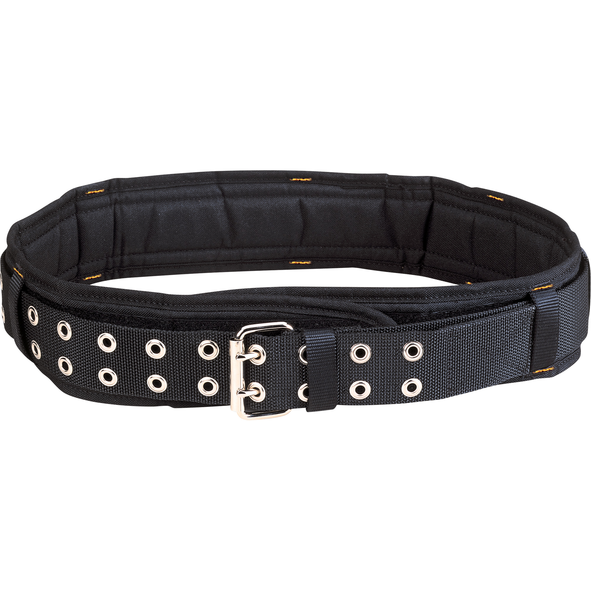 Ceinture matelassée large, Polyester, Noir