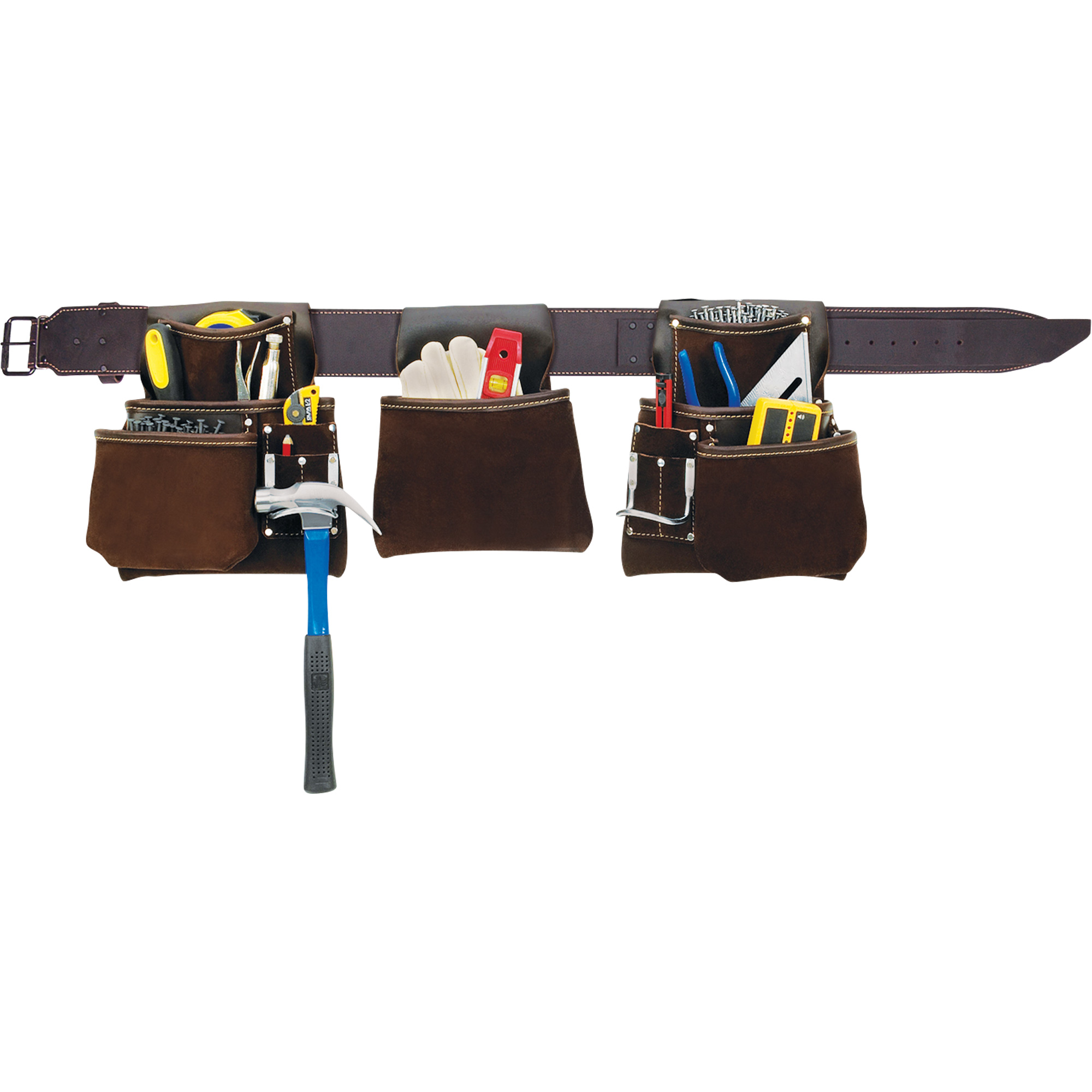 Ceintures à outils de luxe pour entrepreneur, Cuir, Havane