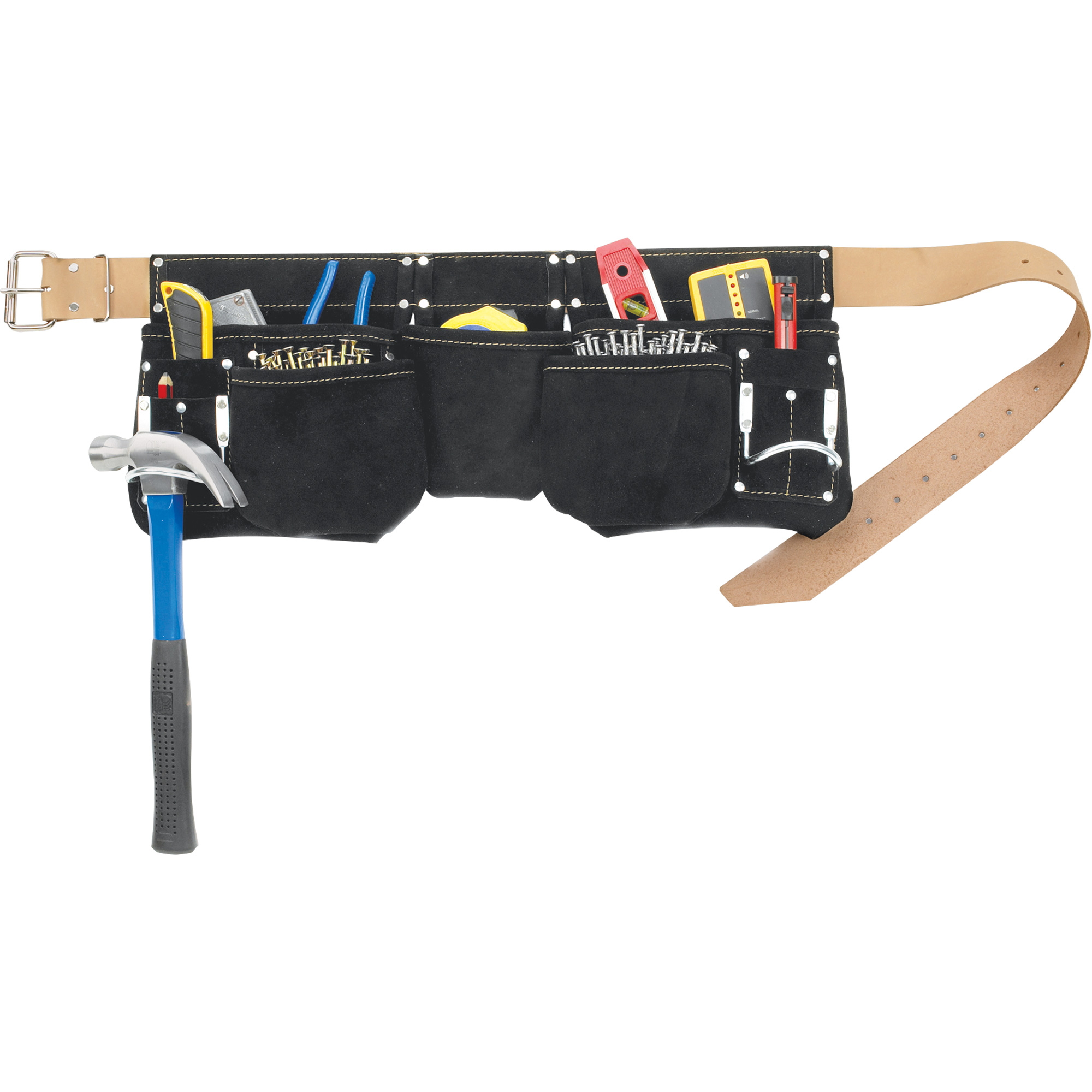Ceintures à outils pour apprenti menuisier, Cuir, Noir
