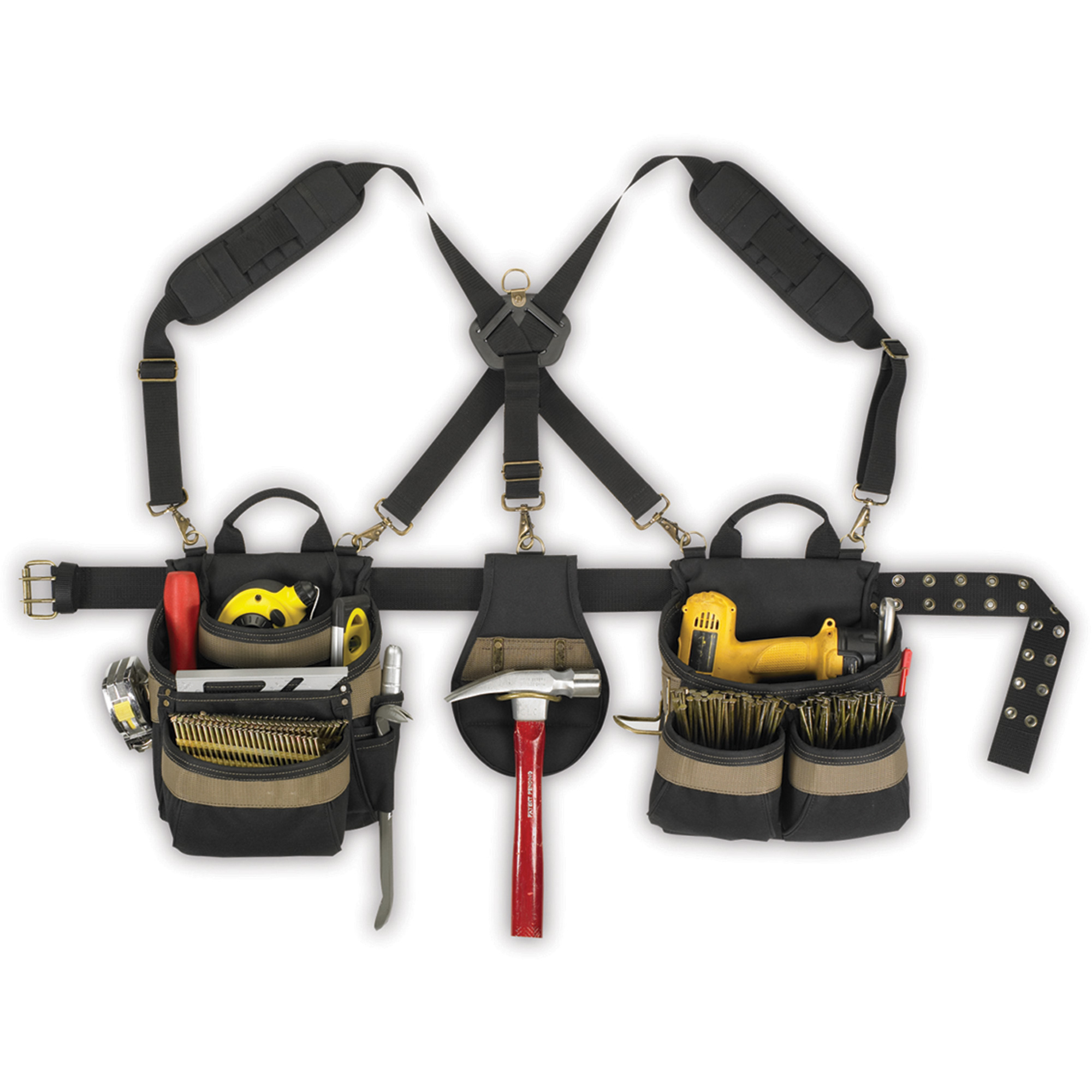 Ceintures combinées 5 pièces avec 20 poches ComfortliftMC, Polyester, Noir