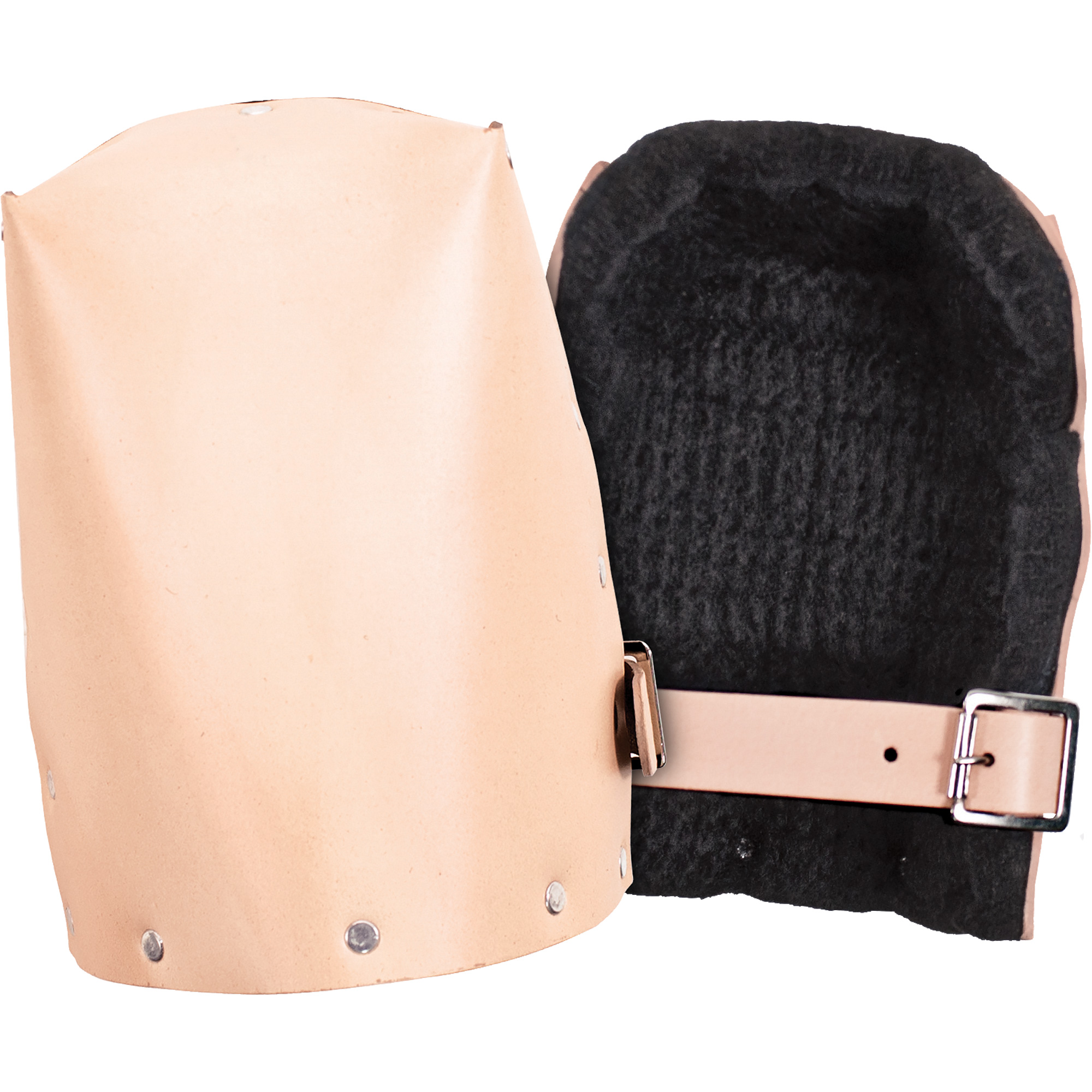 Genouillère résistante, Style Boucle, Protège-genoux Cuir, Tampons Mousse