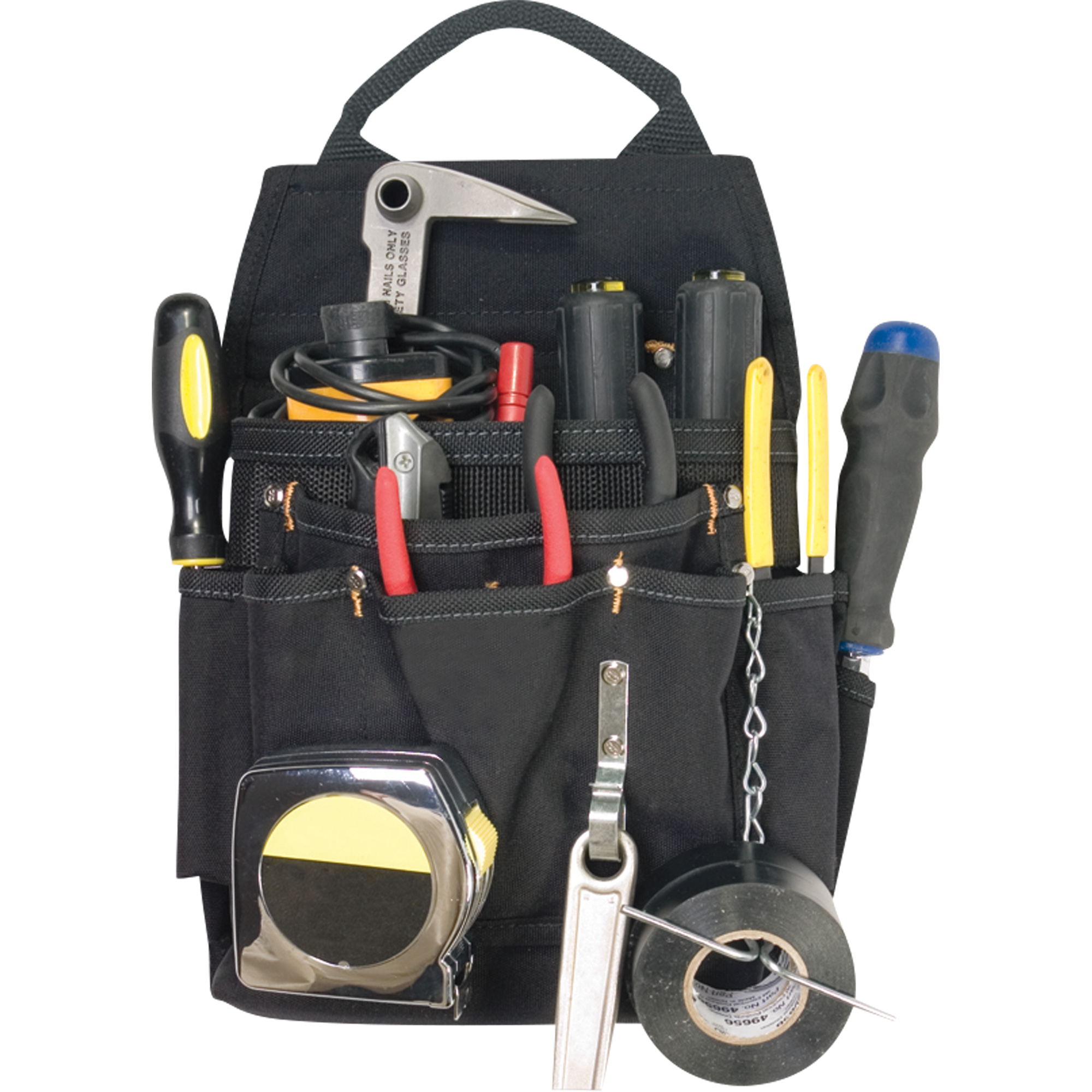 Porte-outils professionnels pour électricien, Porte-outil multiple, Polyester, 11 Poches