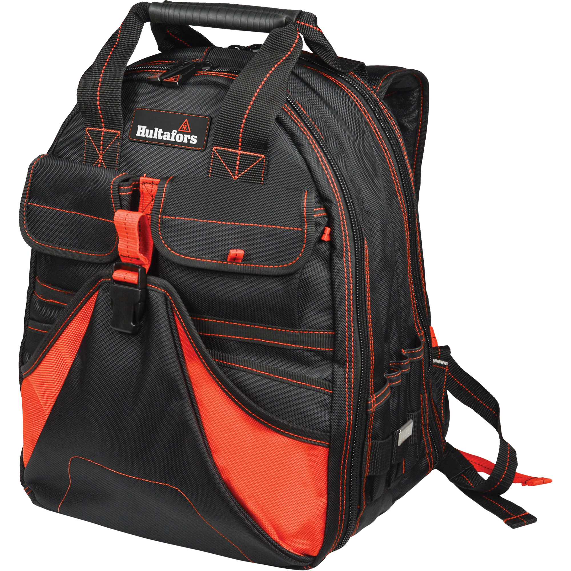 Sac à dos à outils de luxe, Noir/Rouge, Balistique/Polyester
